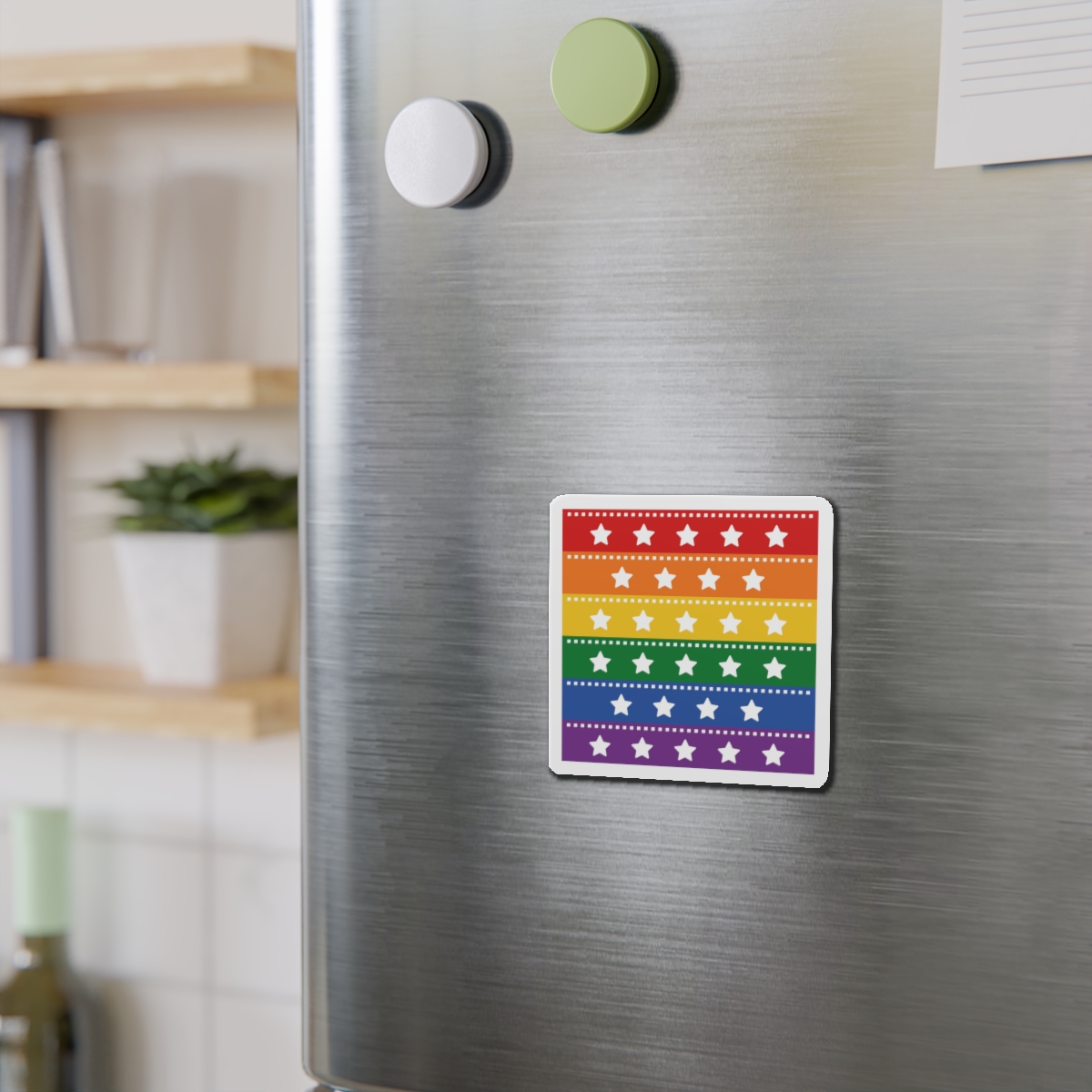 Lgbt Pride Month June Lesbian Gay Bisexual Transgender Lgbtq Flag Rainbow Vector(4) Die Cut Magnets - Image 6