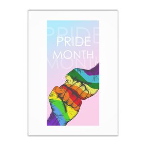 Rainbow Colored Hand Fist Fist Gesture Gay Pride Month Background Lgbt Concept Gift Wrapping Paper Sheets 1pc