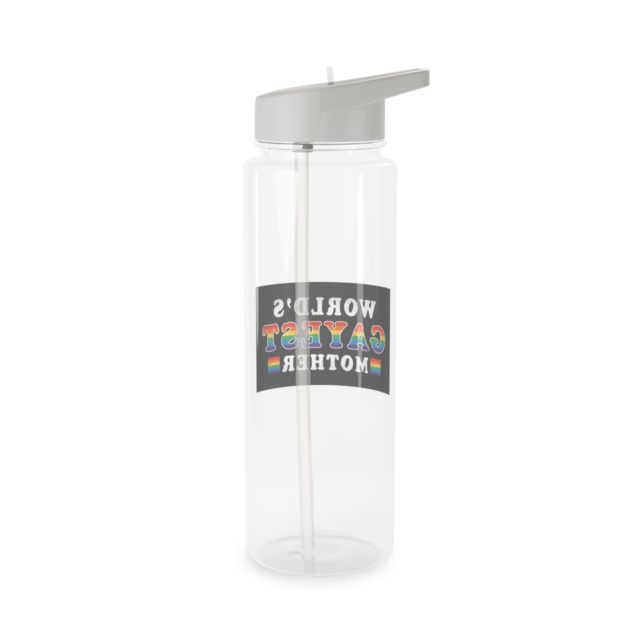Mother Day Pride Rainbow Typography Vector Premium T Shirt(2) Tritan Water Bottle - Image 6