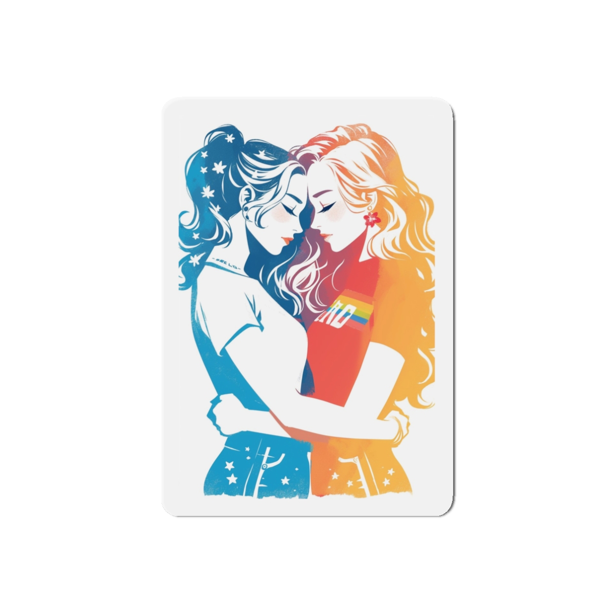 Lesbian Pride Parade Banner Die Cut Magnets - Image 4