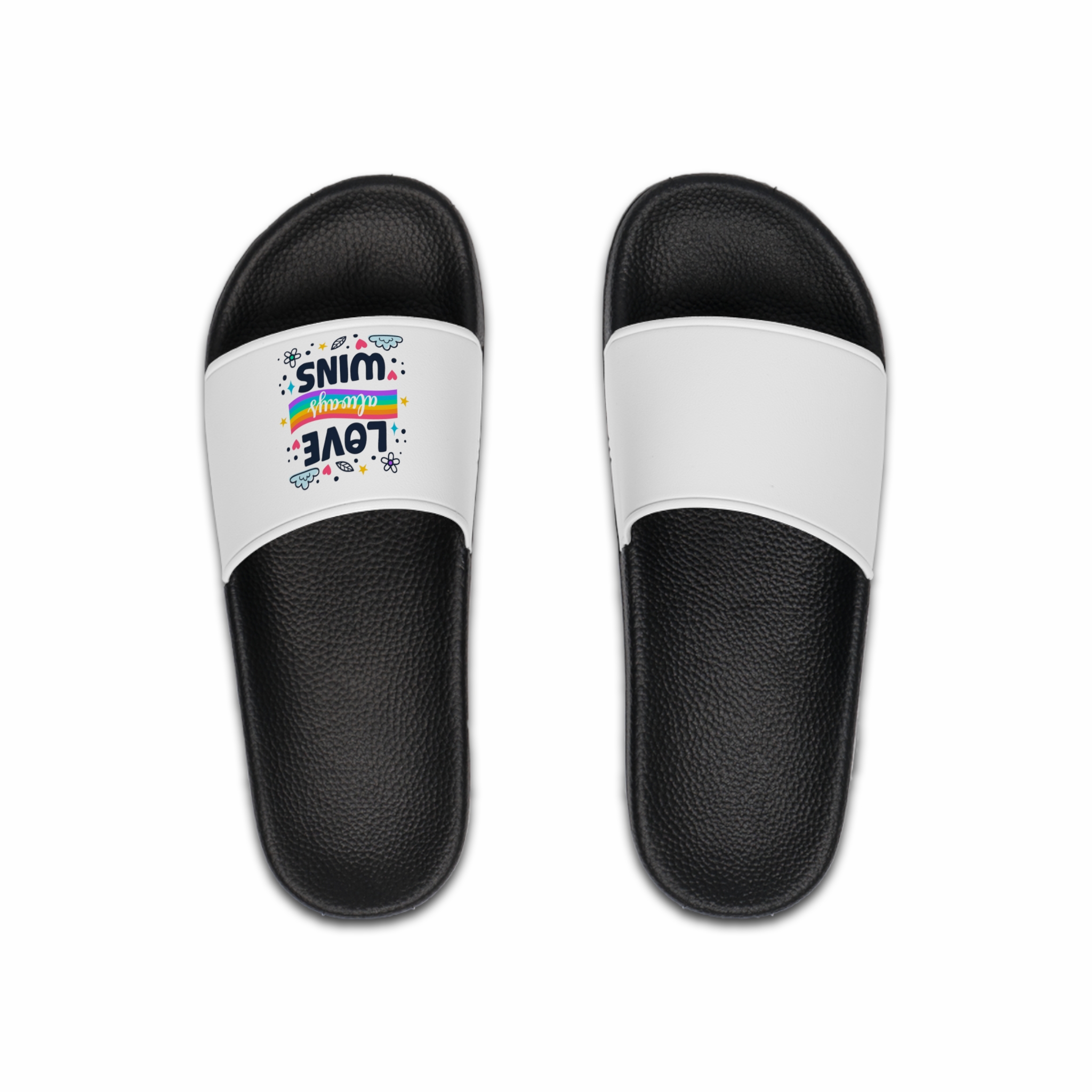 Pride Day Lettering Style Mens Slide Sandals