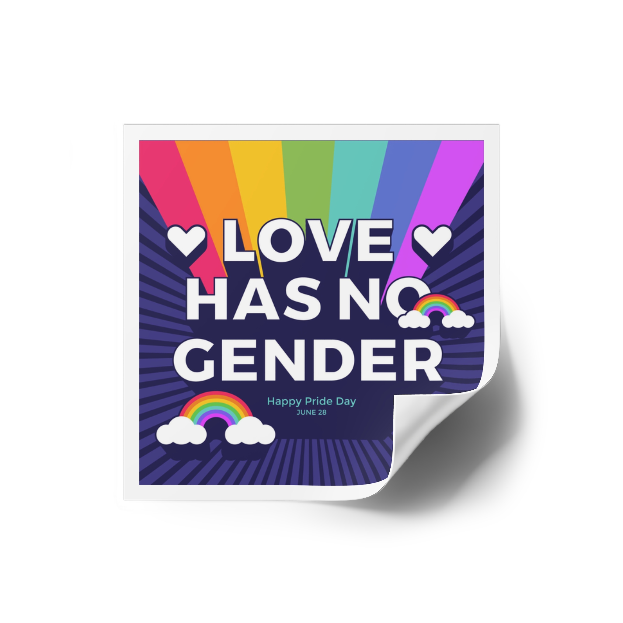 Pride Day Concept(3) Laminate Stickers Square - Image 6