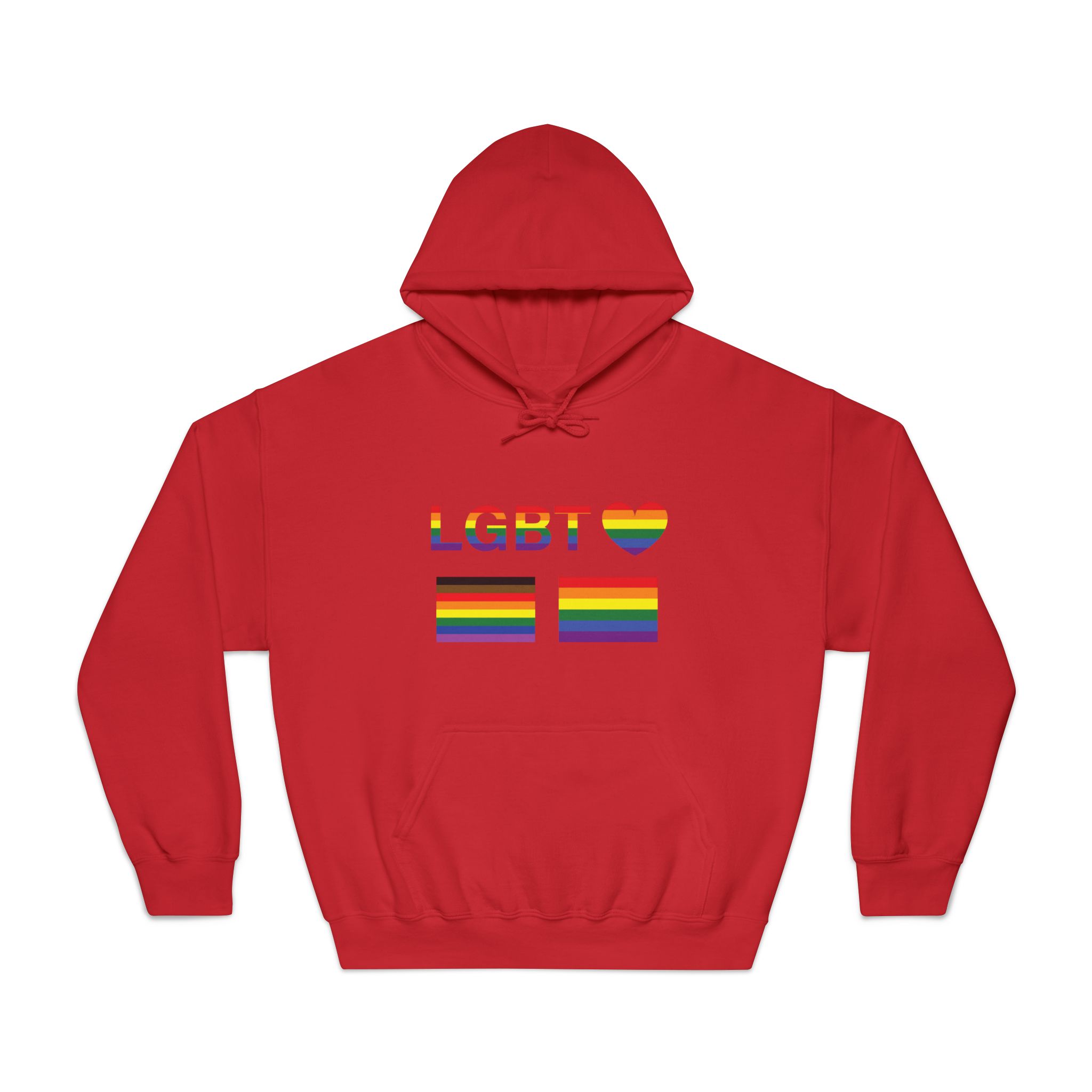Lgbt Word Text Letter With Heart Rainbow Color Flag Isolated White Background Vector Illustrati Unisex Dryblend Hooded Sweatshirt - Image 33