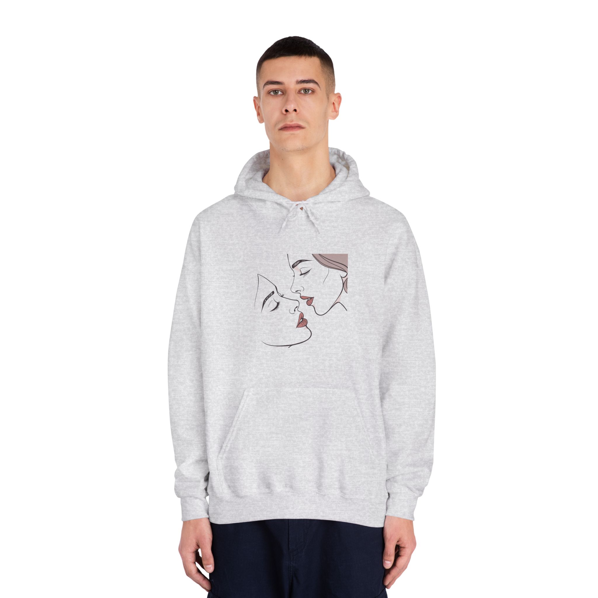 Perfect Lip Set Open Close Smooches (1) Unisex Dryblend Hooded Sweatshirt - Image 7