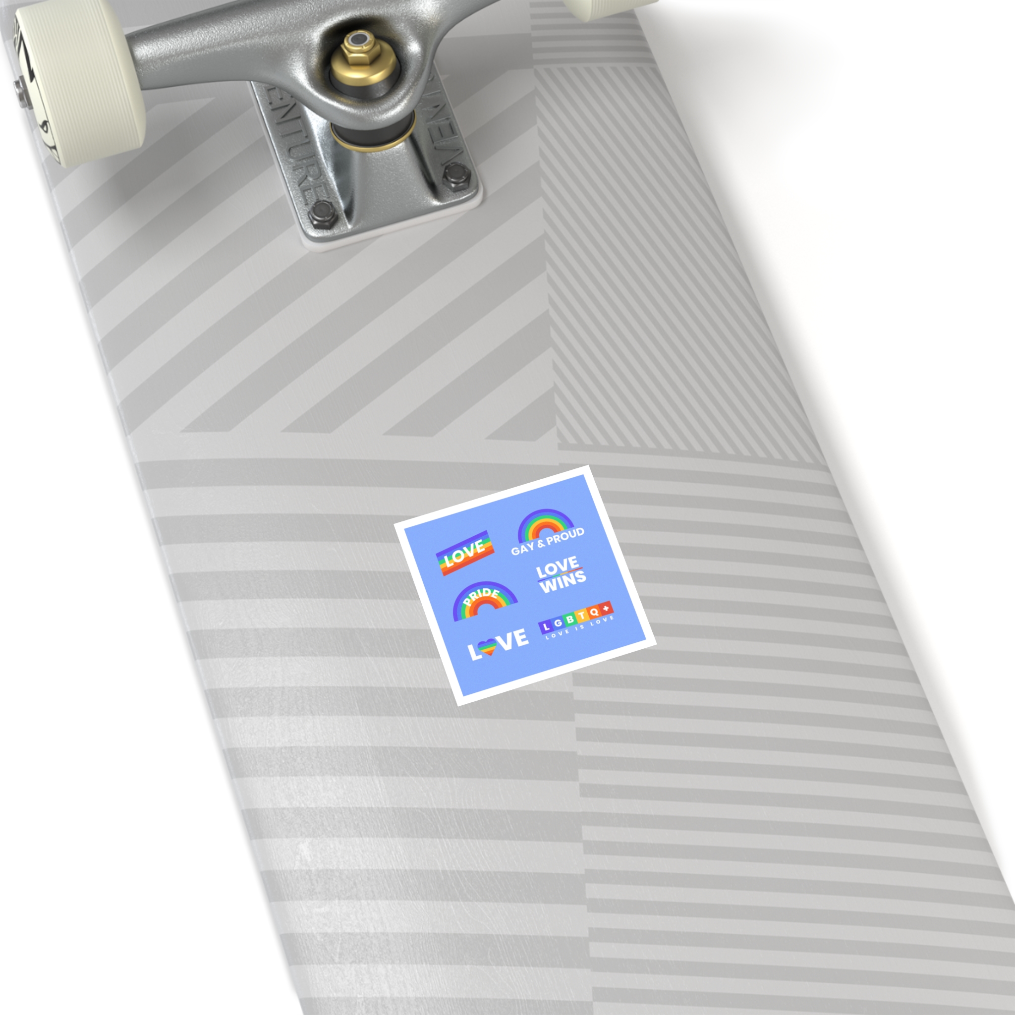 Pride Day Concept Rainbow Labels Laminate Stickers Square - Image 4