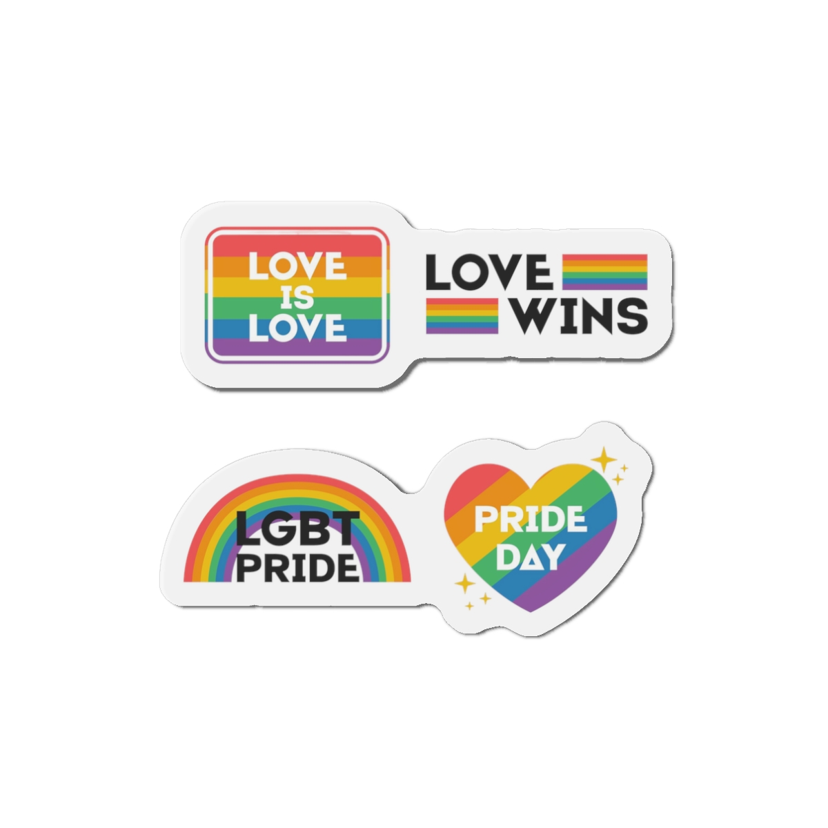 Pride Day Label Collection Design Die Cut Magnets - Image 4