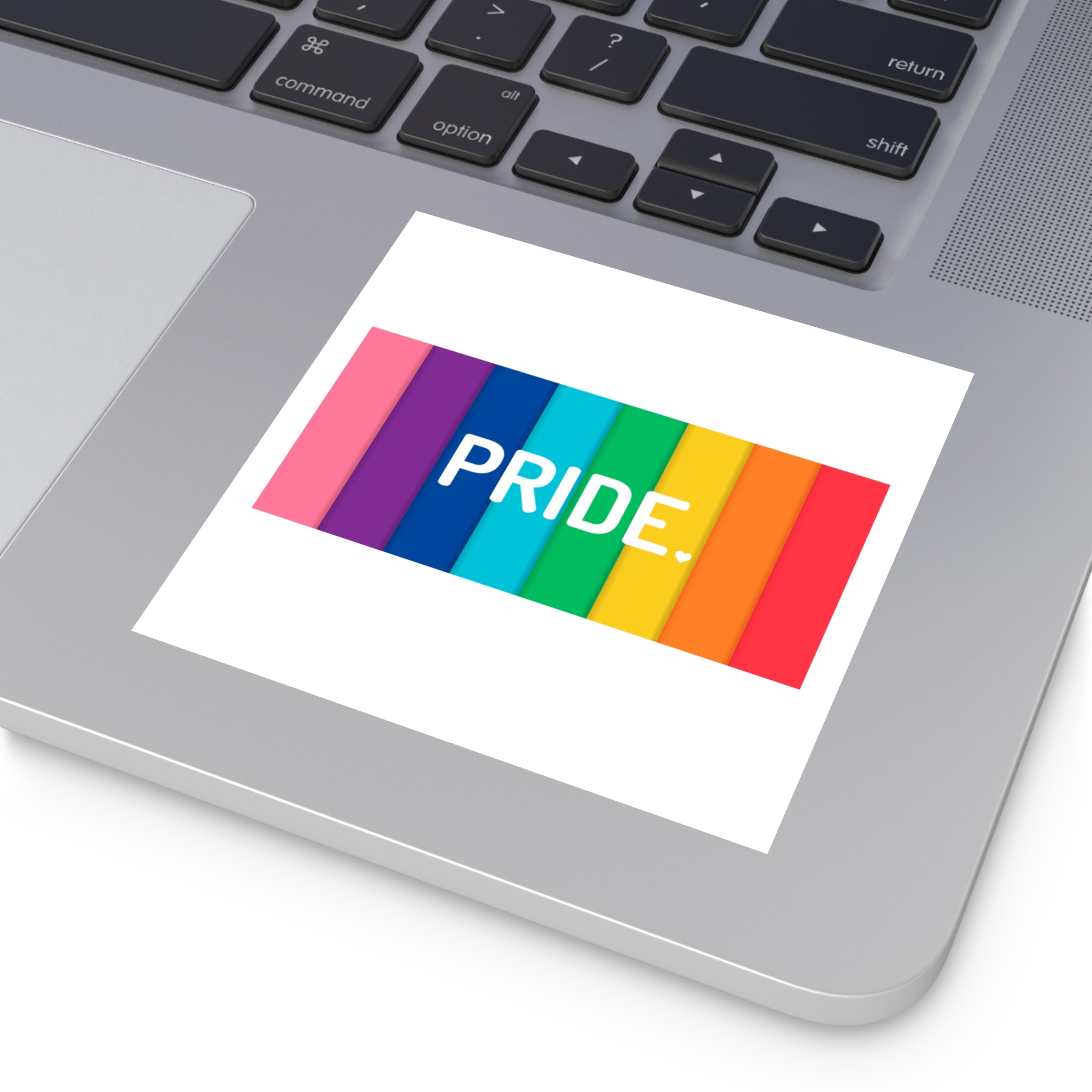 Rainbow Colored Background With Pride Concept Pride Month Laminate Stickers Square - Image 27