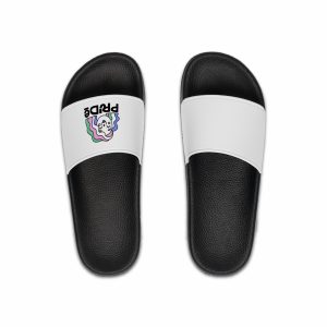 Pride Day Lettering Quote Concept Mens Slide Sandals
