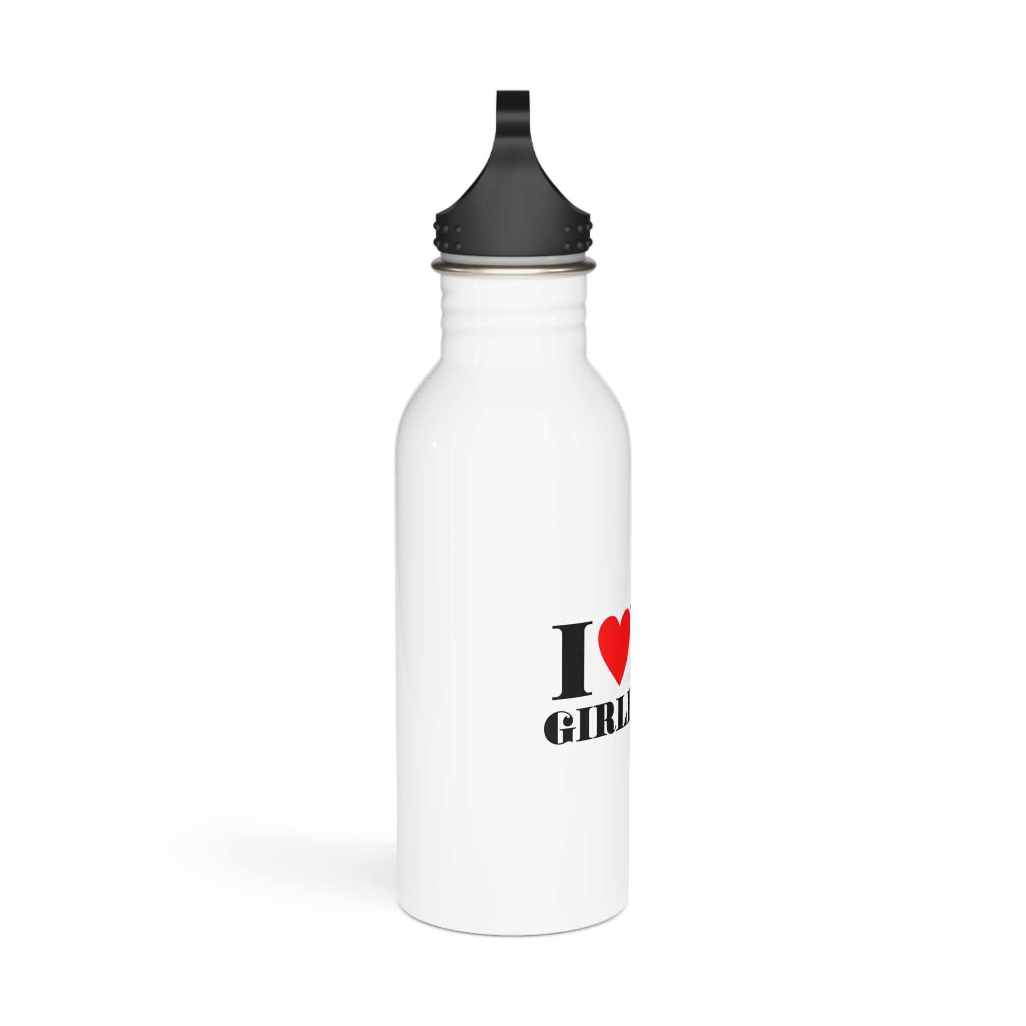 I Love My Girlfriend Typography Slogan T Shirt Printing Tee Graphic Design Vector Illustration Stainless Steel Water Bottle - Image 2
