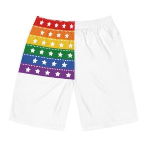 Lgbt Pride Month June Lesbian Gay Bisexual Transgender Lgbtq Flag Rainbow Vector(4) Mens Board Shorts Aop