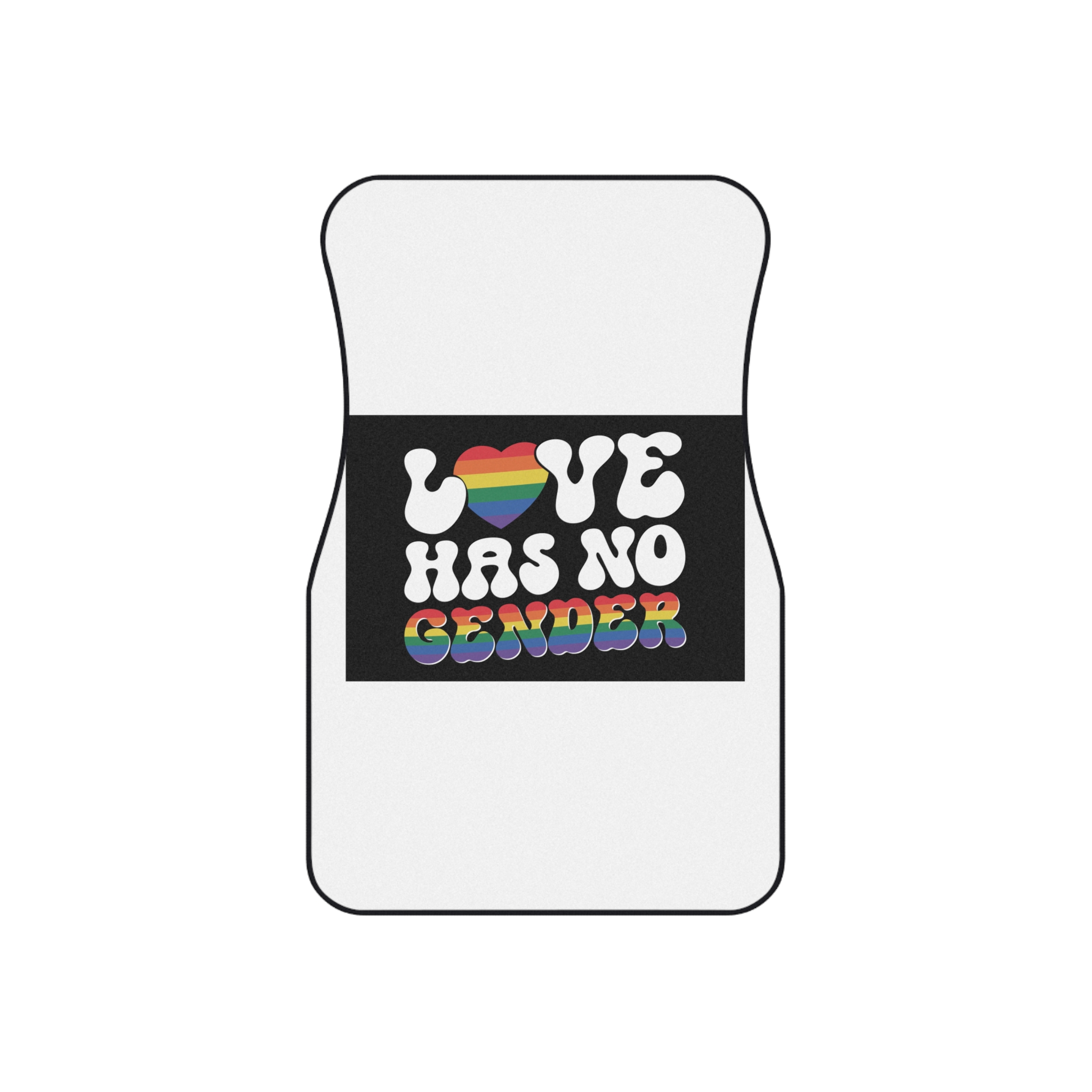 Rainbow Sign That Says Love No Women No Gender(1) Car Mats Set Of 4 - Image 2
