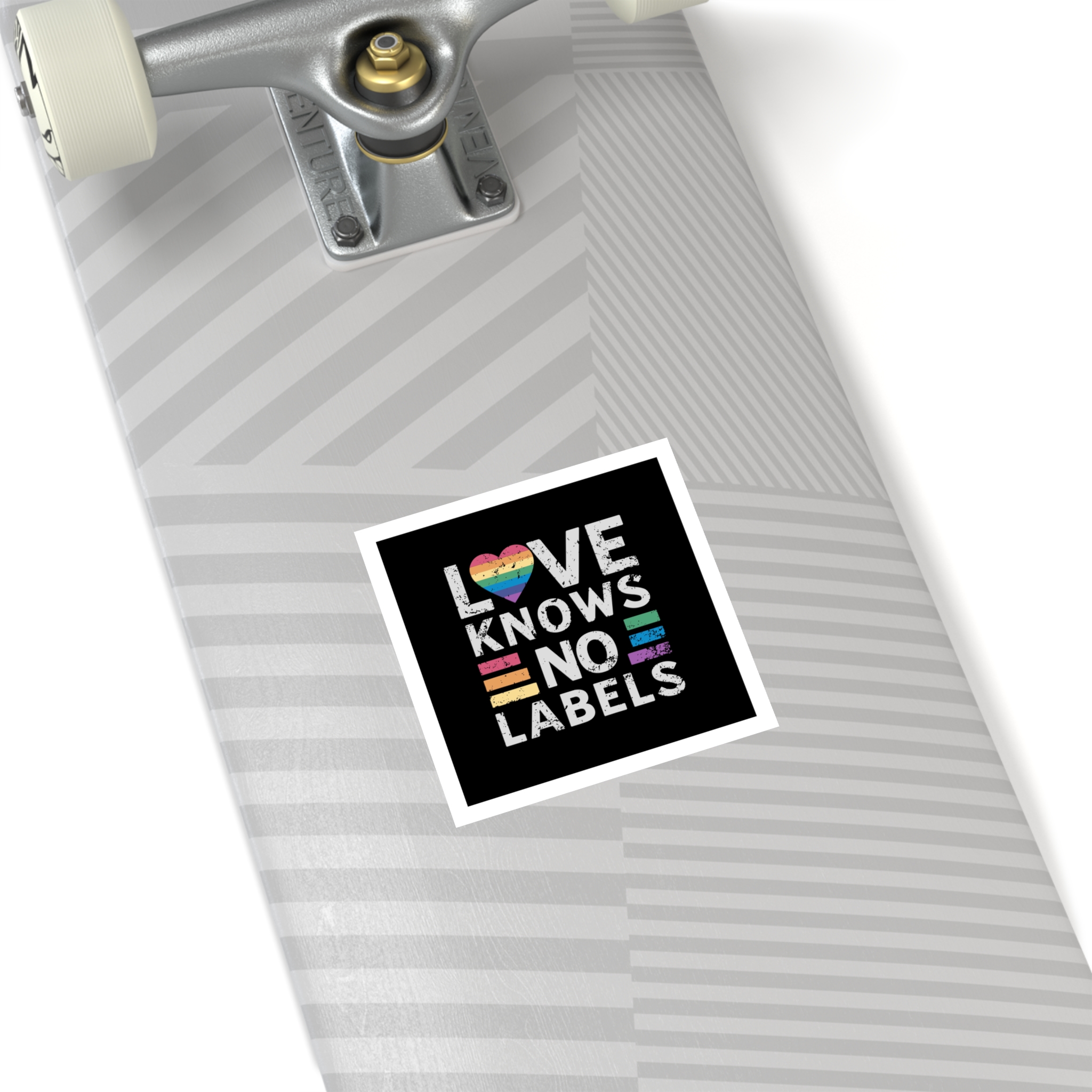 Love Knows No Labels Happy Pride Month Laminate Stickers Square - Image 32