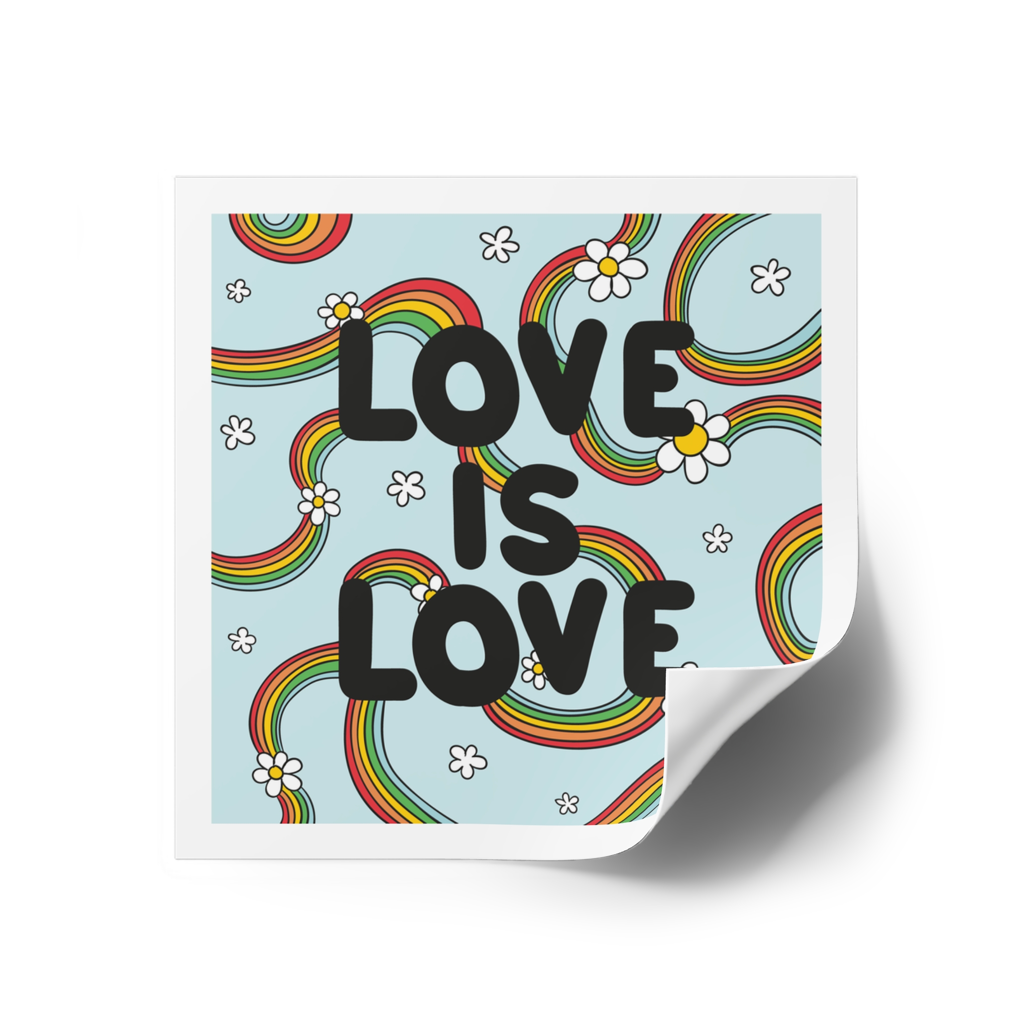 Pride Day Lettering Concept Laminate Stickers Square - Image 22