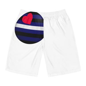 Flag Leather Lgbtq Glossy Circular Flag Button Appearance 3d Icon Design With Depth Mens Board Shorts Aop