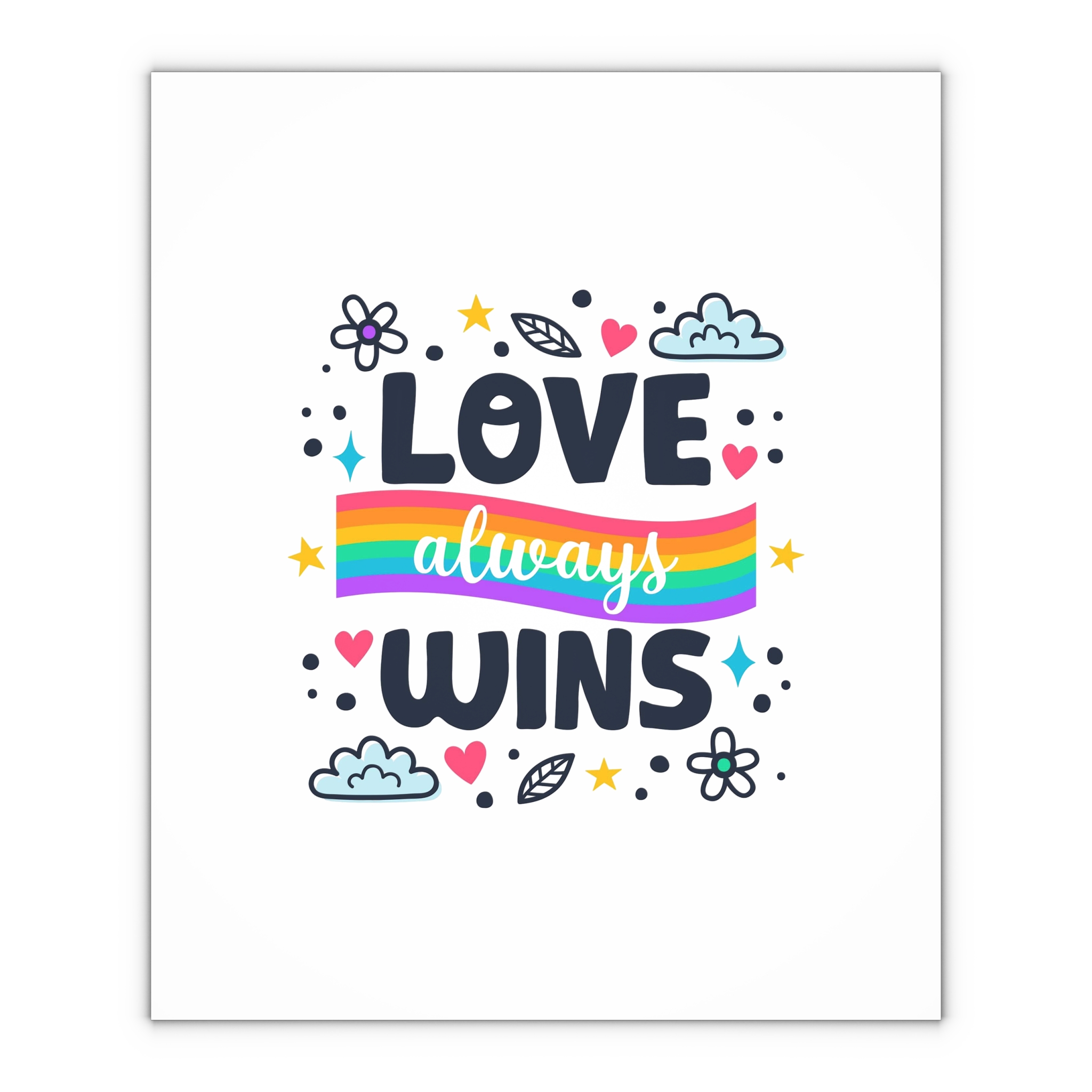 Pride Day Lettering Style Gift Wrapping Paper Sheets 1pc - Image 4