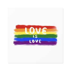Pride Day Celebration Laminate Stickers Square