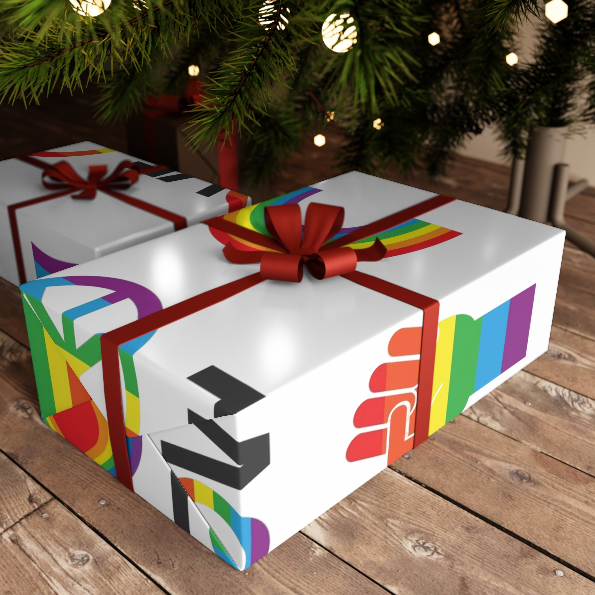 Vector Set Lgbt Homosexual Rainbow Flag Gift Wrapping Paper Sheets 1pc - Image 6