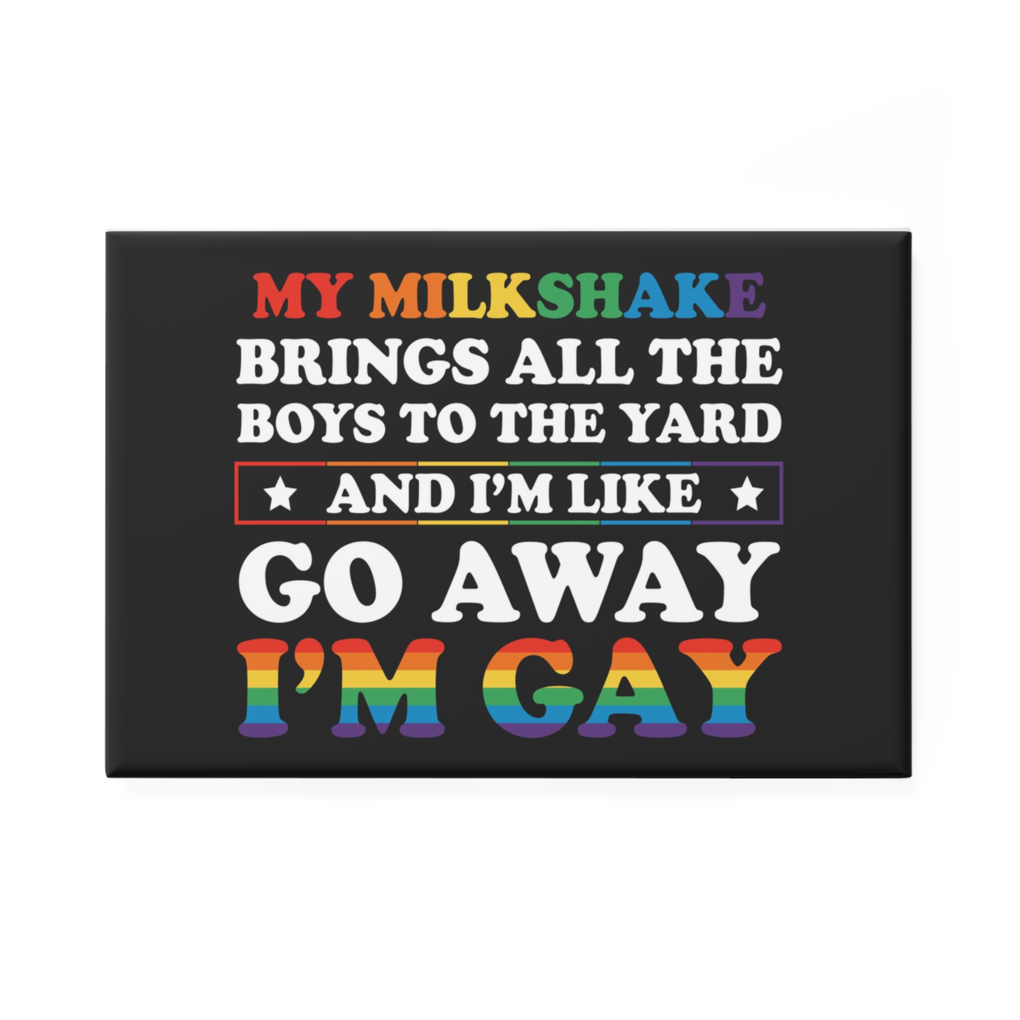 Pride Gay Lgbt Rainbow Tshirt Design(2) Button Magnet Rectangle 1 And 10 Pcs - Image 5