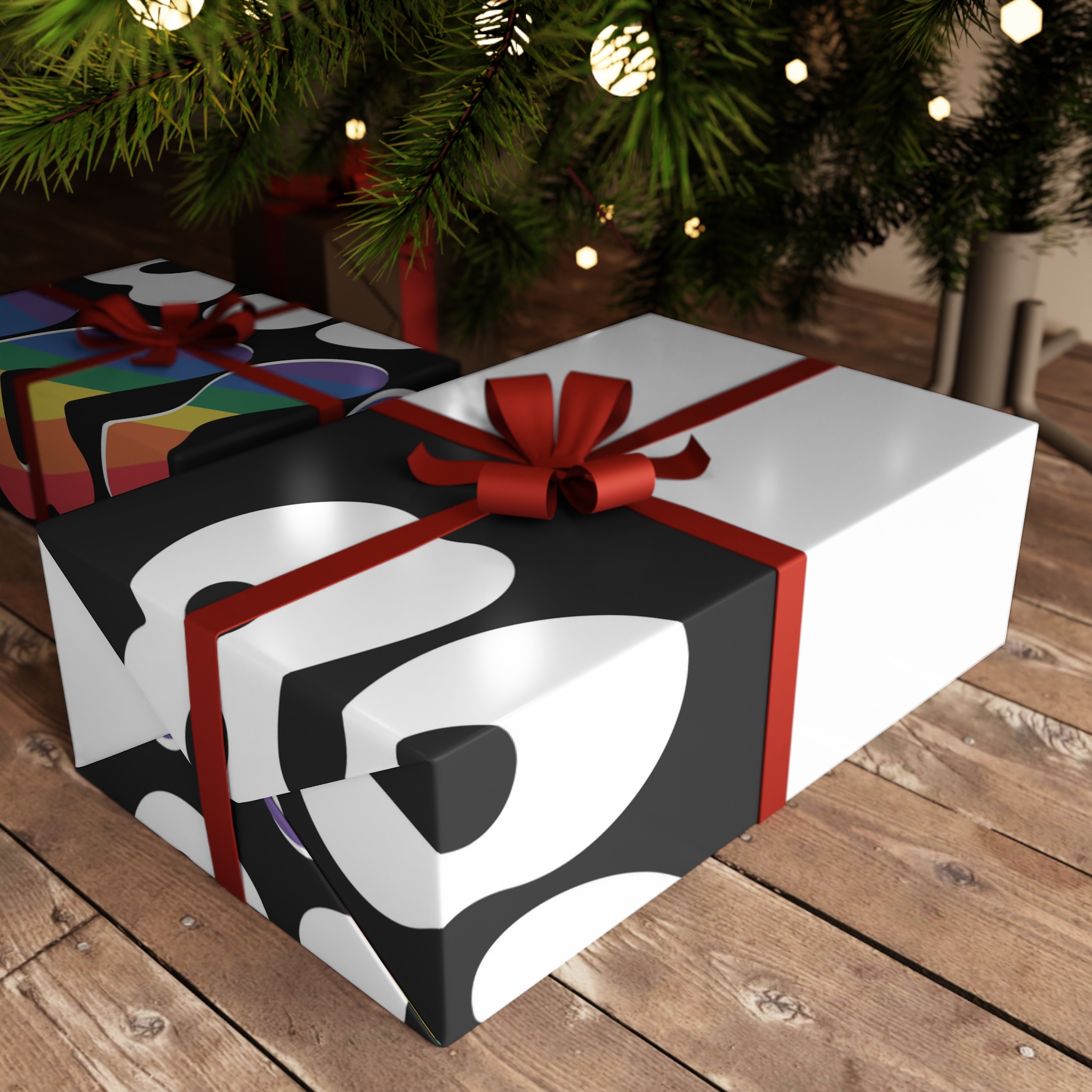 Rainbow Club Logo With Word Rainbow Top Gift Wrapping Paper Sheets 1pc - Image 6