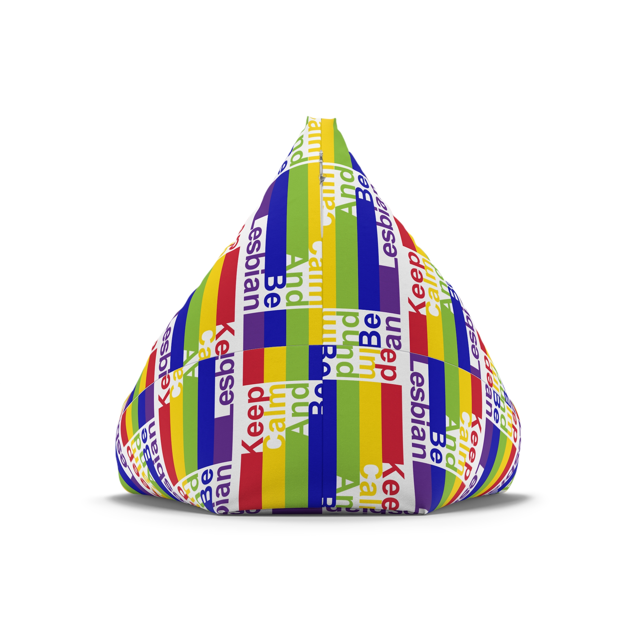 Lgbt Concept Motivating Phrase Colors Rainbow Keep Calm Be Yourself Bean Bag Chair Cover - Image 6