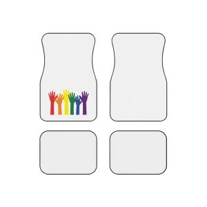 Silhouette Rainbow Colored Hands As Colors Pride Flag Lgbtqia Concept Car Mats Set Of 4