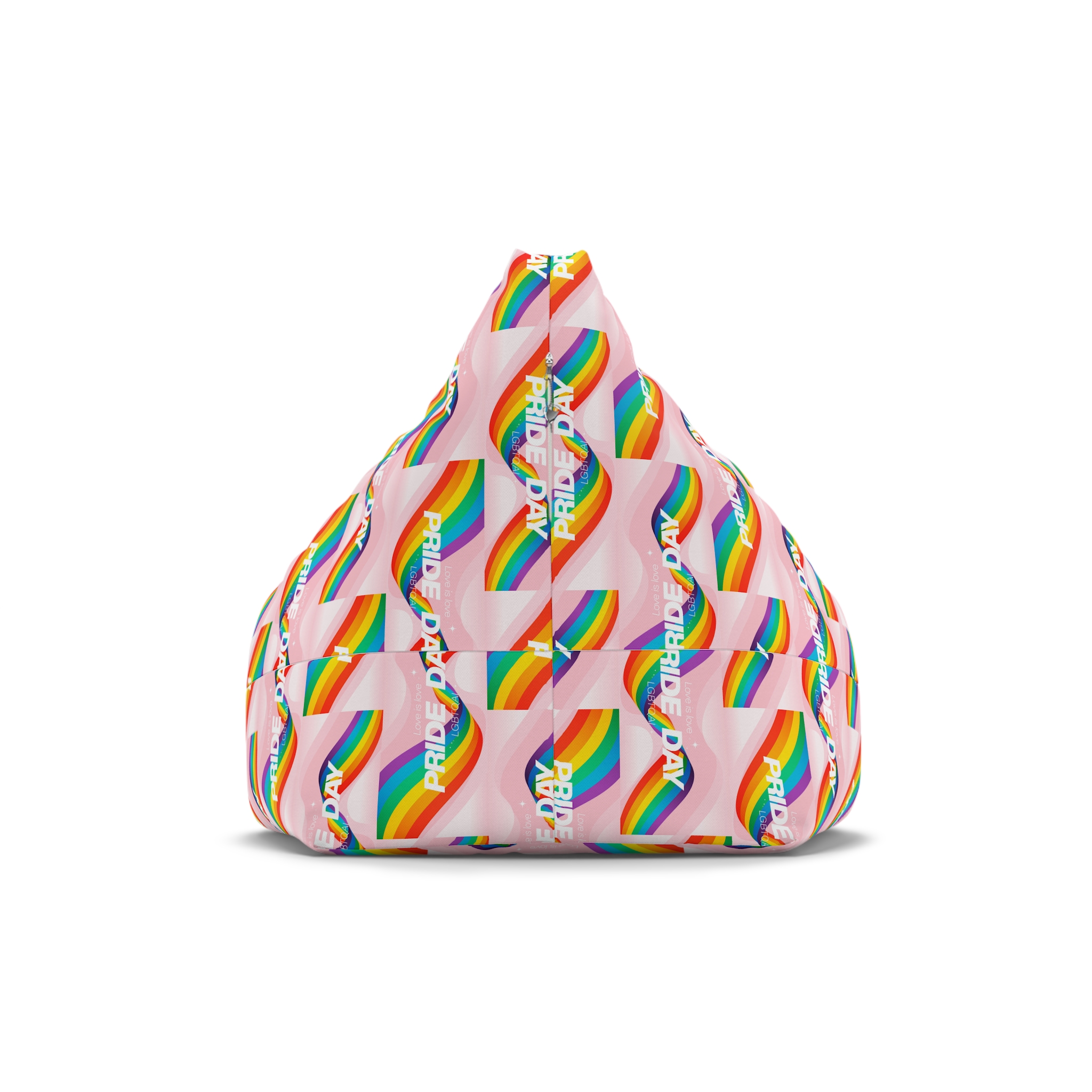 Happy Pride Month Background Vector Lgbtq Community Symbol With Rainbow Pride Flag Heart Design Cele Bean Bag Chair Cover - Image 2