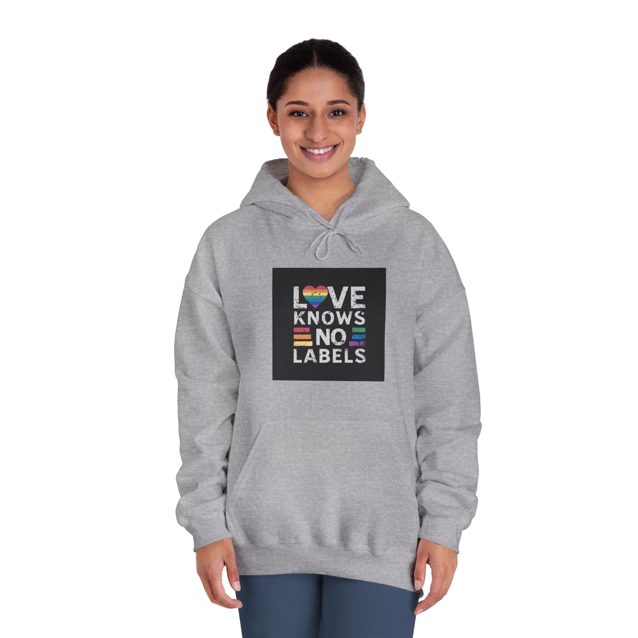 Love Knows No Labels Happy Pride Month Unisex Dryblend Hooded Sweatshirt - Image 16