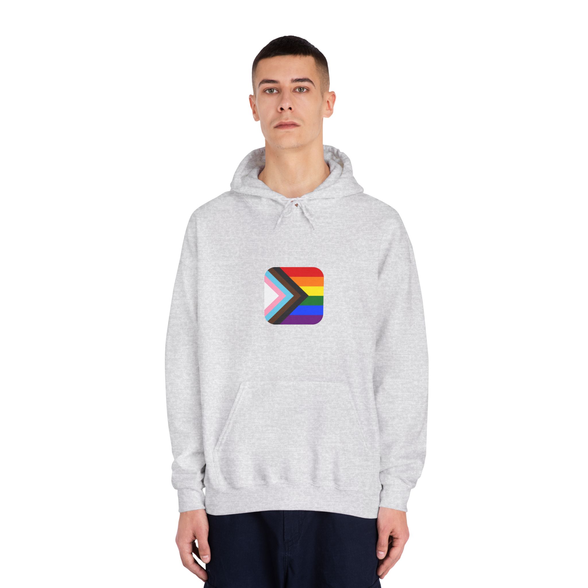 New Pride Flag Lgbtq Vector Illustartion Unisex Dryblend Hooded Sweatshirt - Image 7