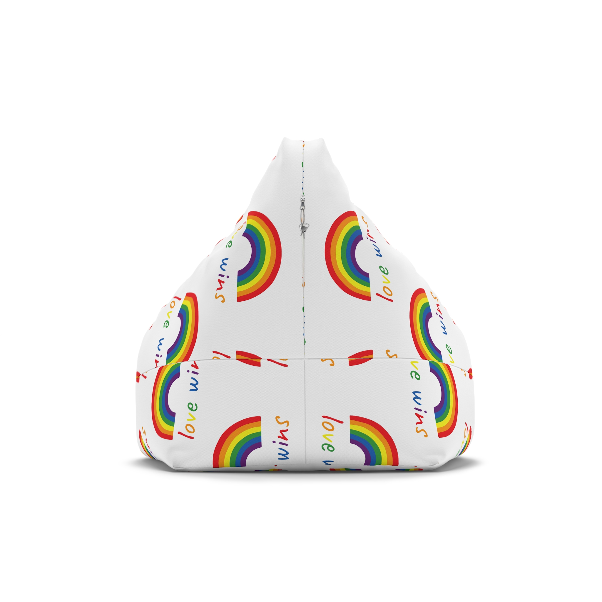 Colorful Rainbow Shape Bisexual Pride Flag Happy Pride Day Lgbtqia Community Pride Month Vector Hand Drawn Doodle Posters Stickers Logo Cards(1) Bean Bag Chair Cover - Image 2