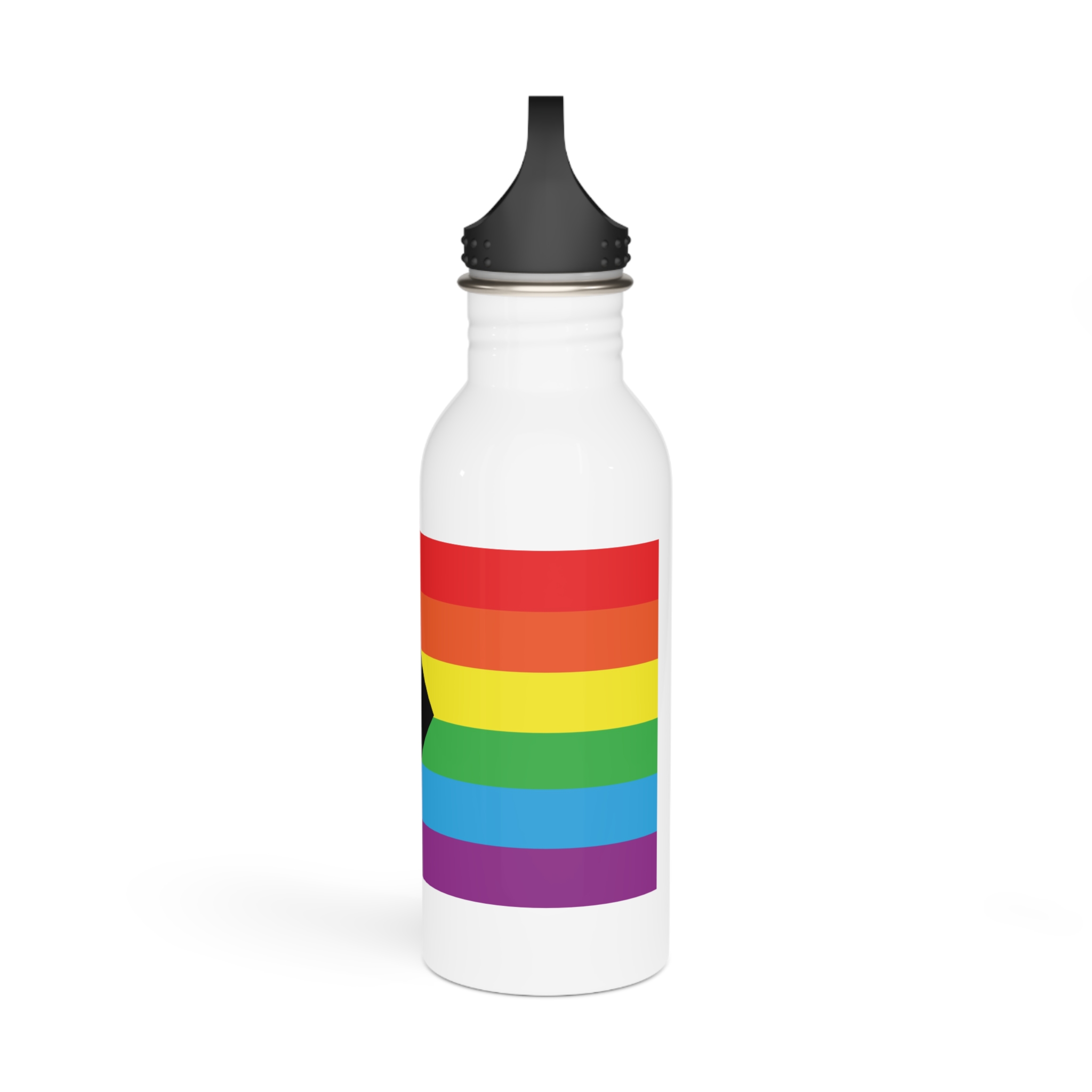 Intersex Inclusive Progress Pride Flag Stainless Steel Water Bottle - Image 4