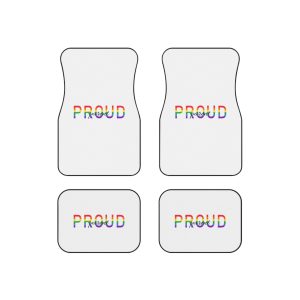 Proud Parent Letering Rainbow Colors Lgbt Flag Lgbt Parents Community Support Car Mats Set Of 4