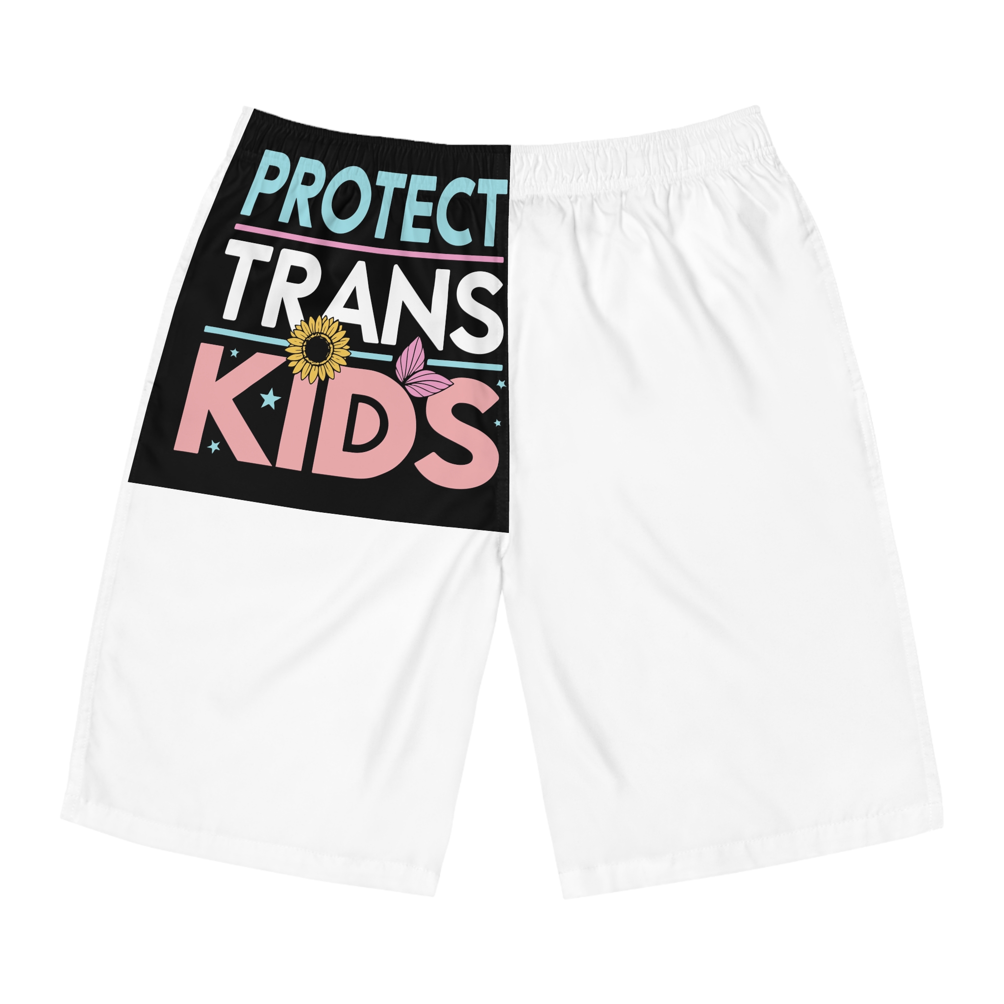 Protect Trans Kids Mens Board Shorts Aop