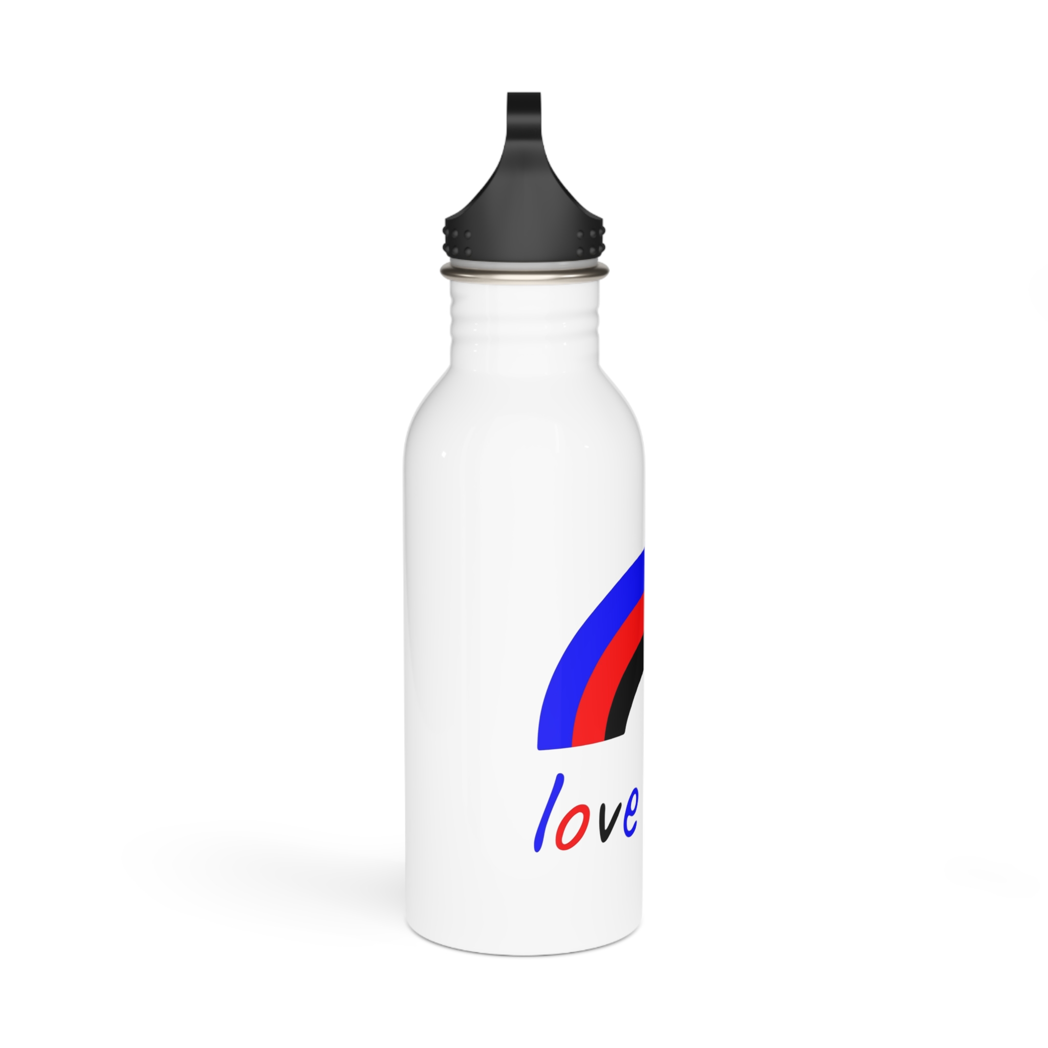 Colorful Rainbow Shape Polyamory Pride Flag Happy Pride Day Lgbtqia Community Pride Month Vector Hand Drawn Doodle Posters Stickers Logo Cards Stainless Steel Water Bottle - Image 2