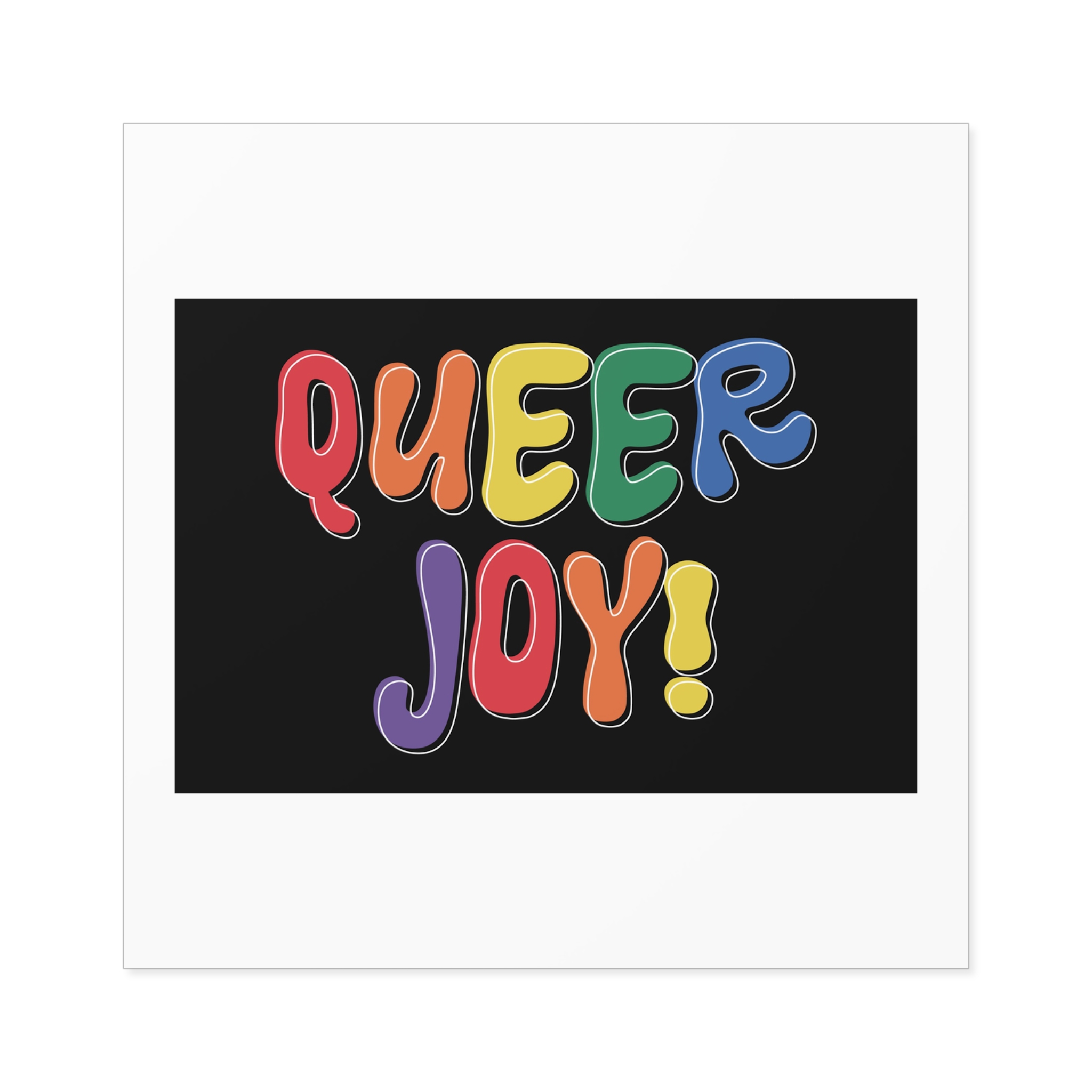 Queer Joy Colorful Celebration Lgbtq Pride Happiness Laminate Stickers Square - Image 33