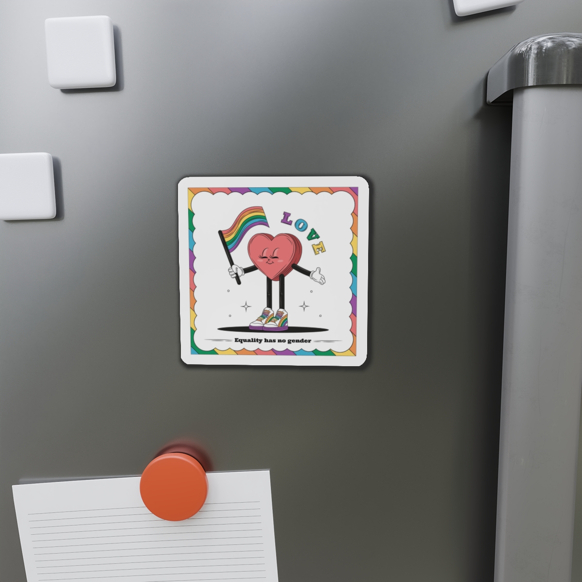 Hand Drawn Illustration Pride Month Celebration Die Cut Magnets - Image 8