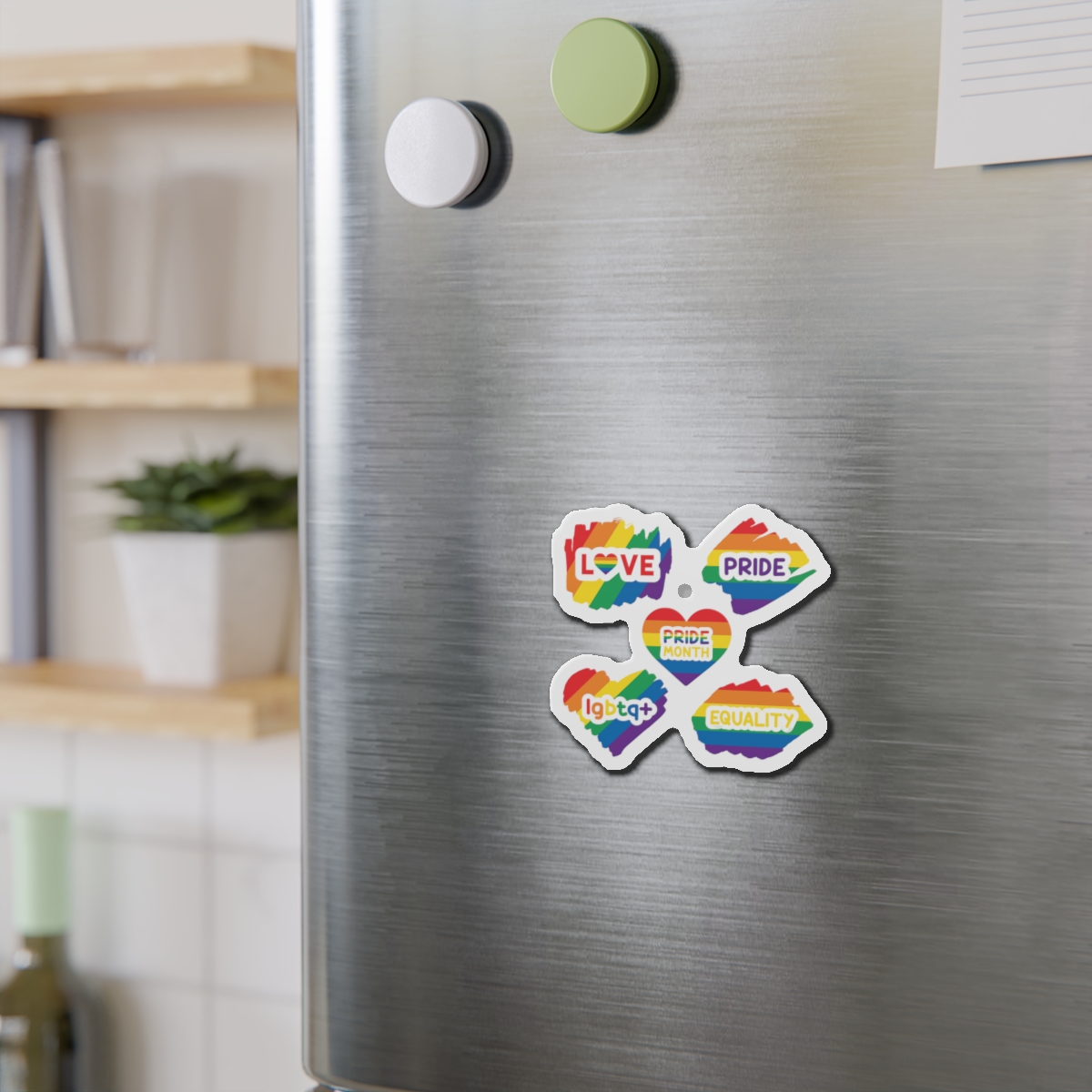 Pride Month Stickers Rainbow Lgbtq Flag Love Equality Die Cut Magnets - Image 6