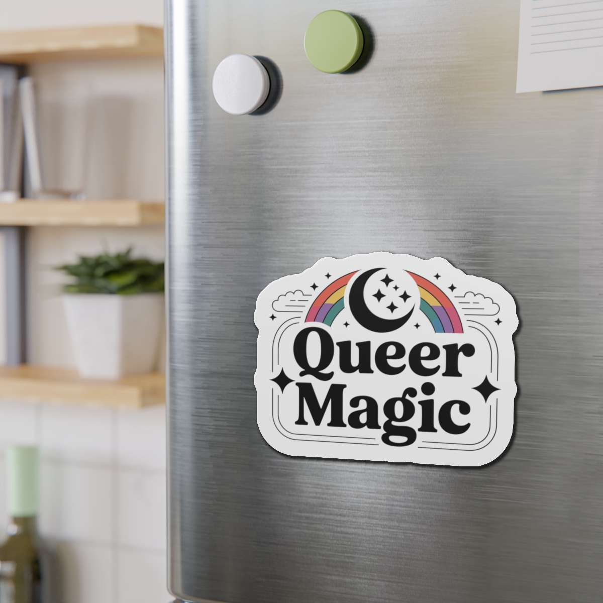 Queer Magic T Shirt Design Isolated White Background 2 Die Cut Magnets - Image 15