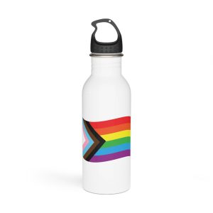 Vector Flat Cartoon New Lgbt Lgbtq Rainbow Flag Stainless Steel Water Bottle