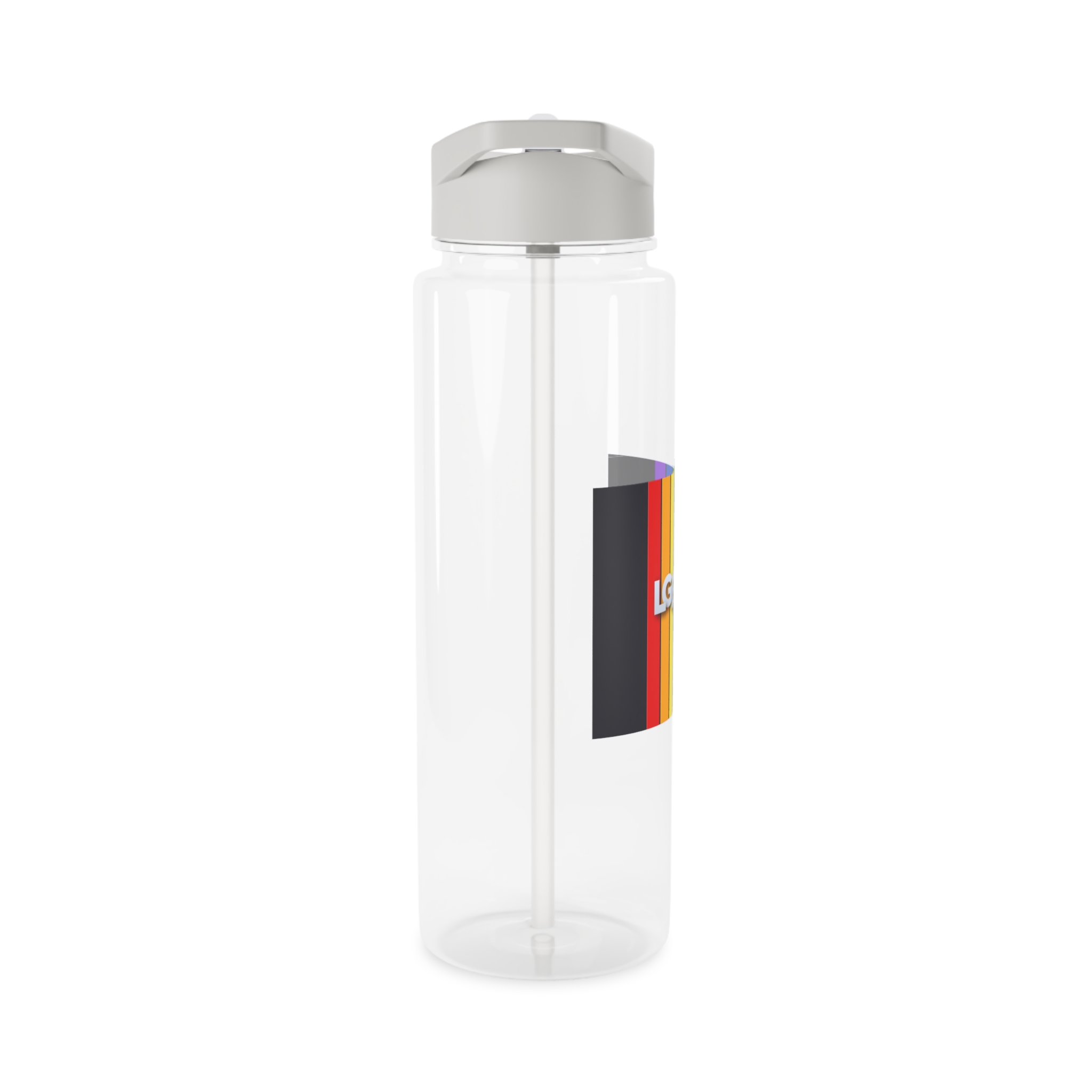 Lgbtq Paper Sign Rainbow Flag Tritan Water Bottle - Image 8