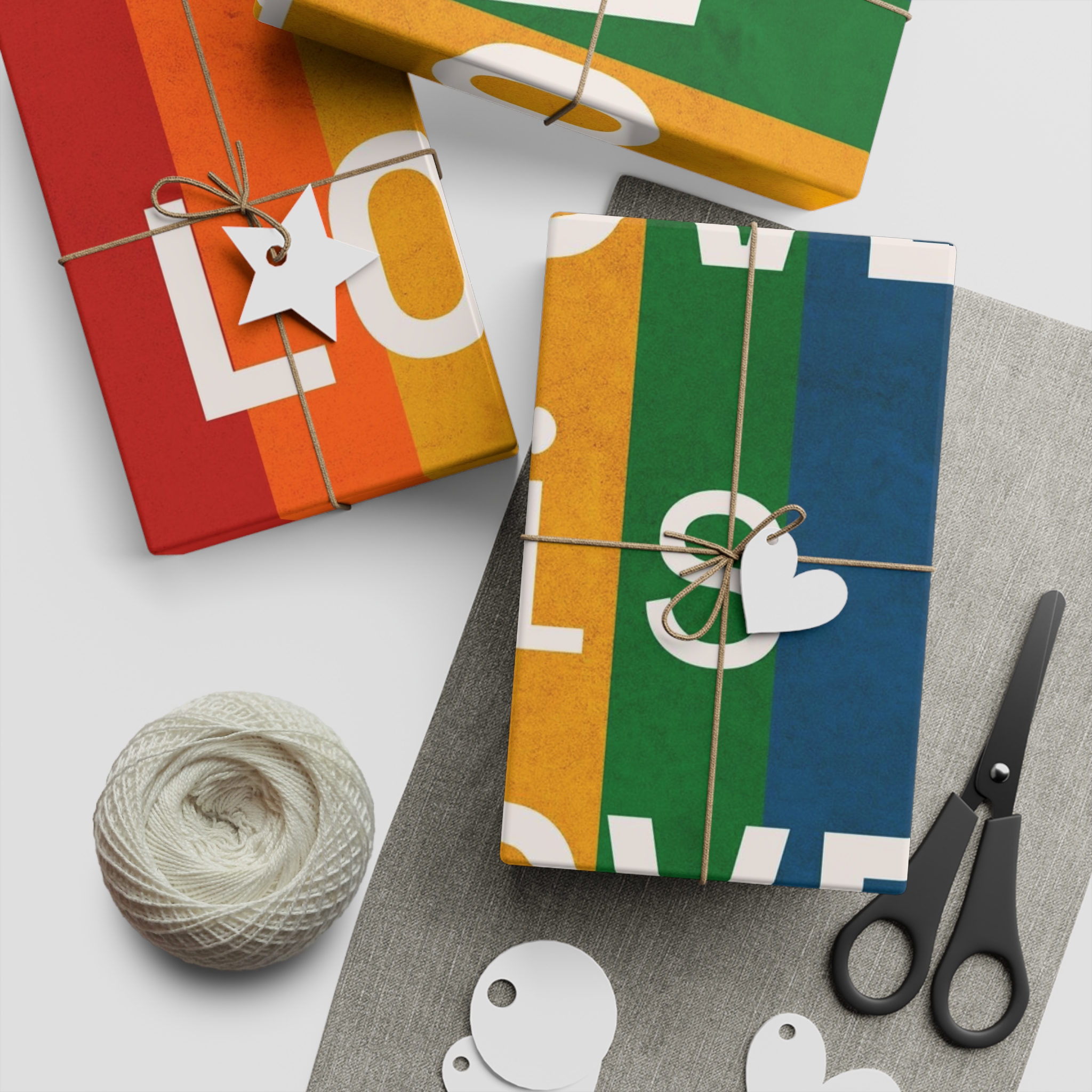 Rainbow With Love Is Love Concept Pride Month Gift Wrapping Paper Sheets 1pc - Image 5