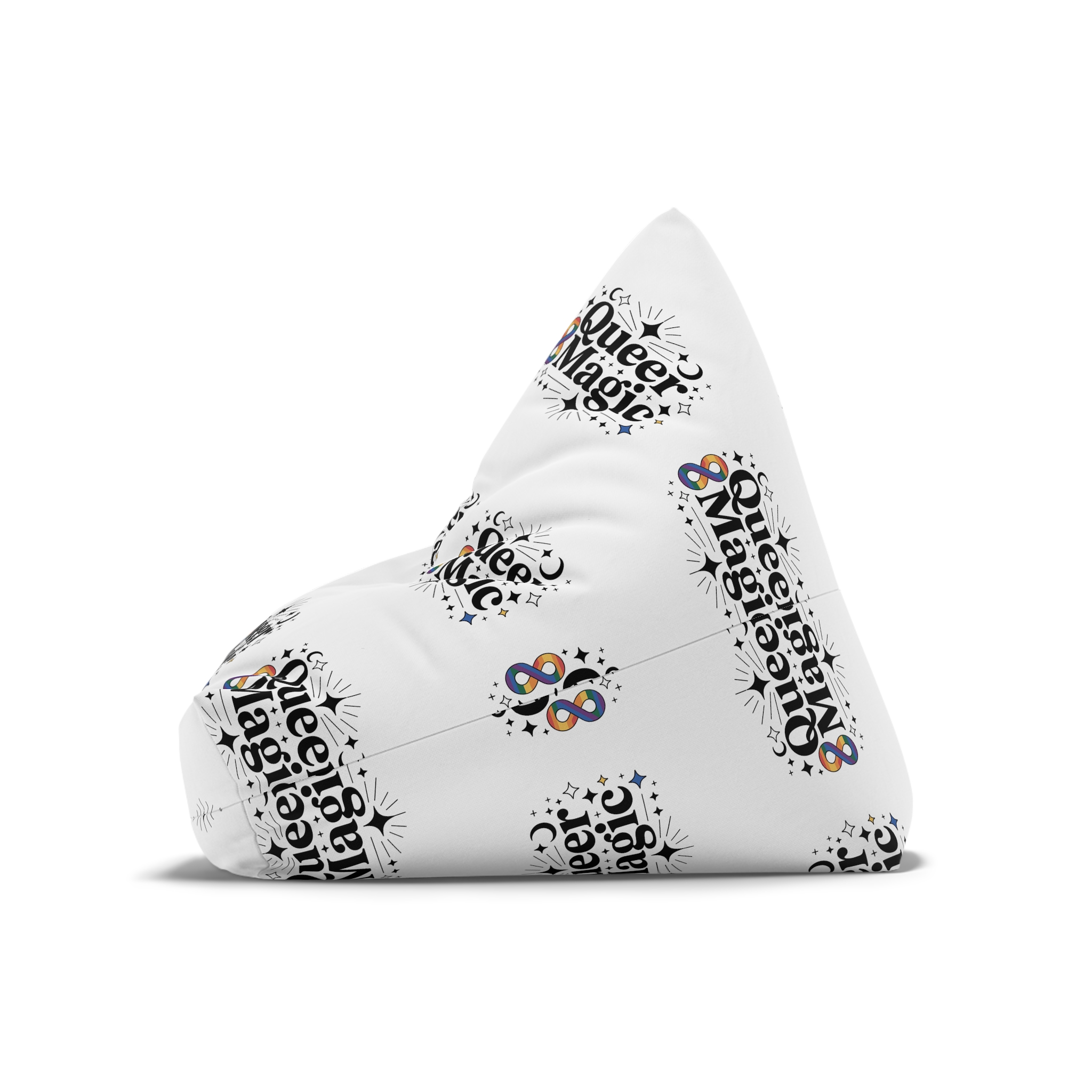 Queer Magic T Shirt Design Isolated White Background Bean Bag Chair Cover - Image 8