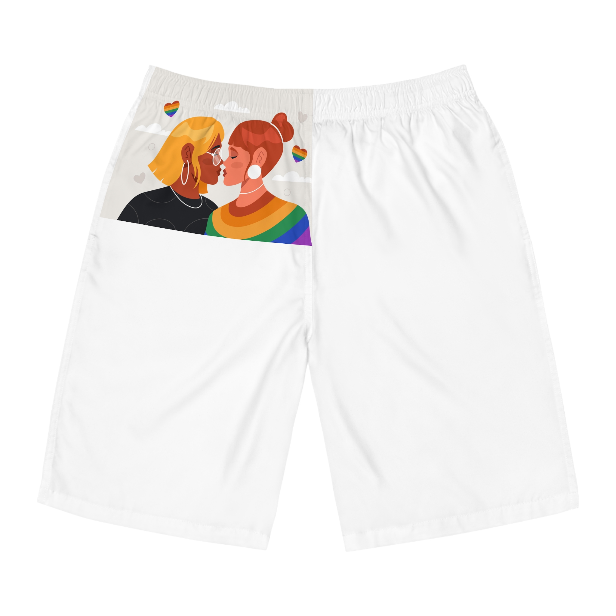 Lesbian Pride Design 2D6E22 Mens Board Shorts Aop
