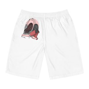 Hand Drawn Friendship Day With Friends Hugging Mens Board Shorts Aop