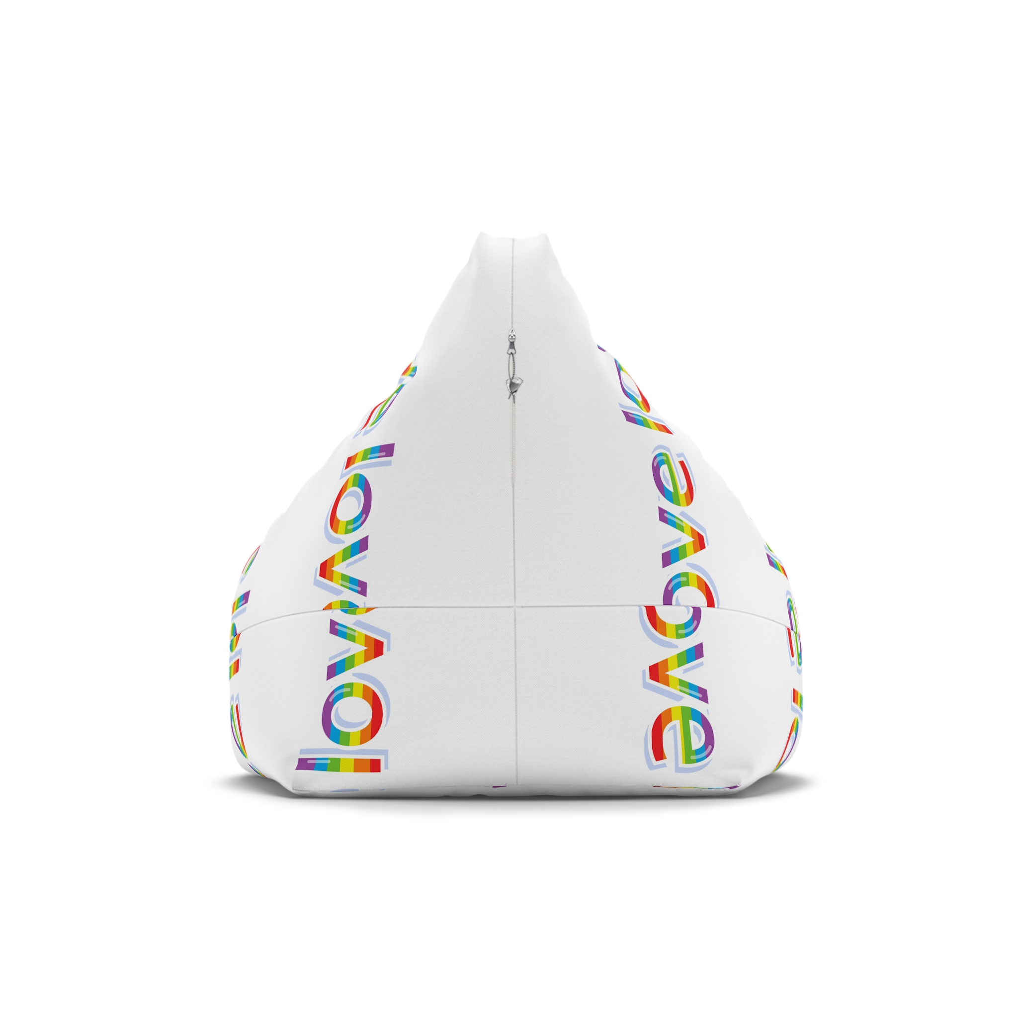 Word Love Rainbow Beautiful Letters Sticker Word Love Light Background Bean Bag Chair Cover - Image 2