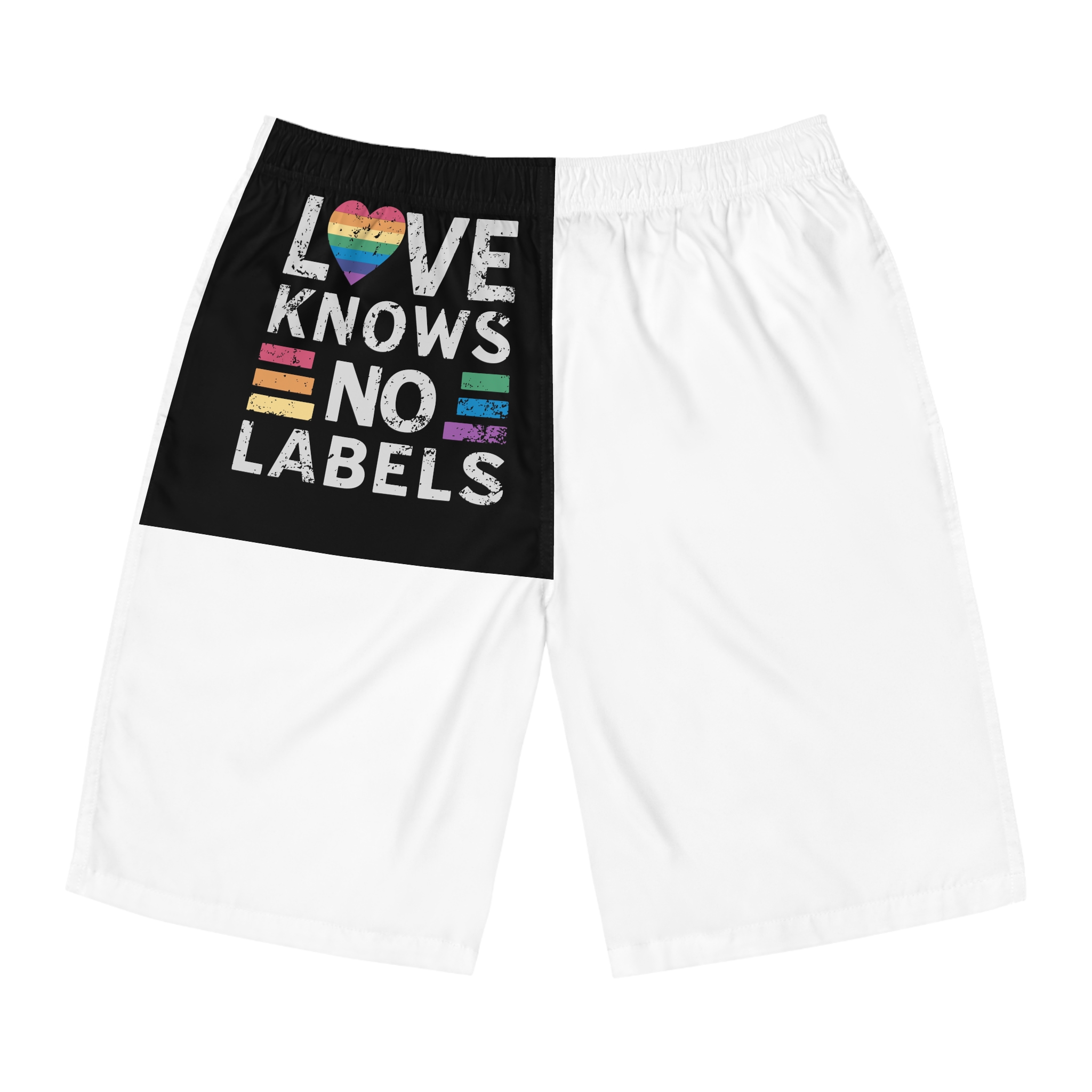 Love Knows No Labels Happy Pride Month Mens Board Shorts Aop