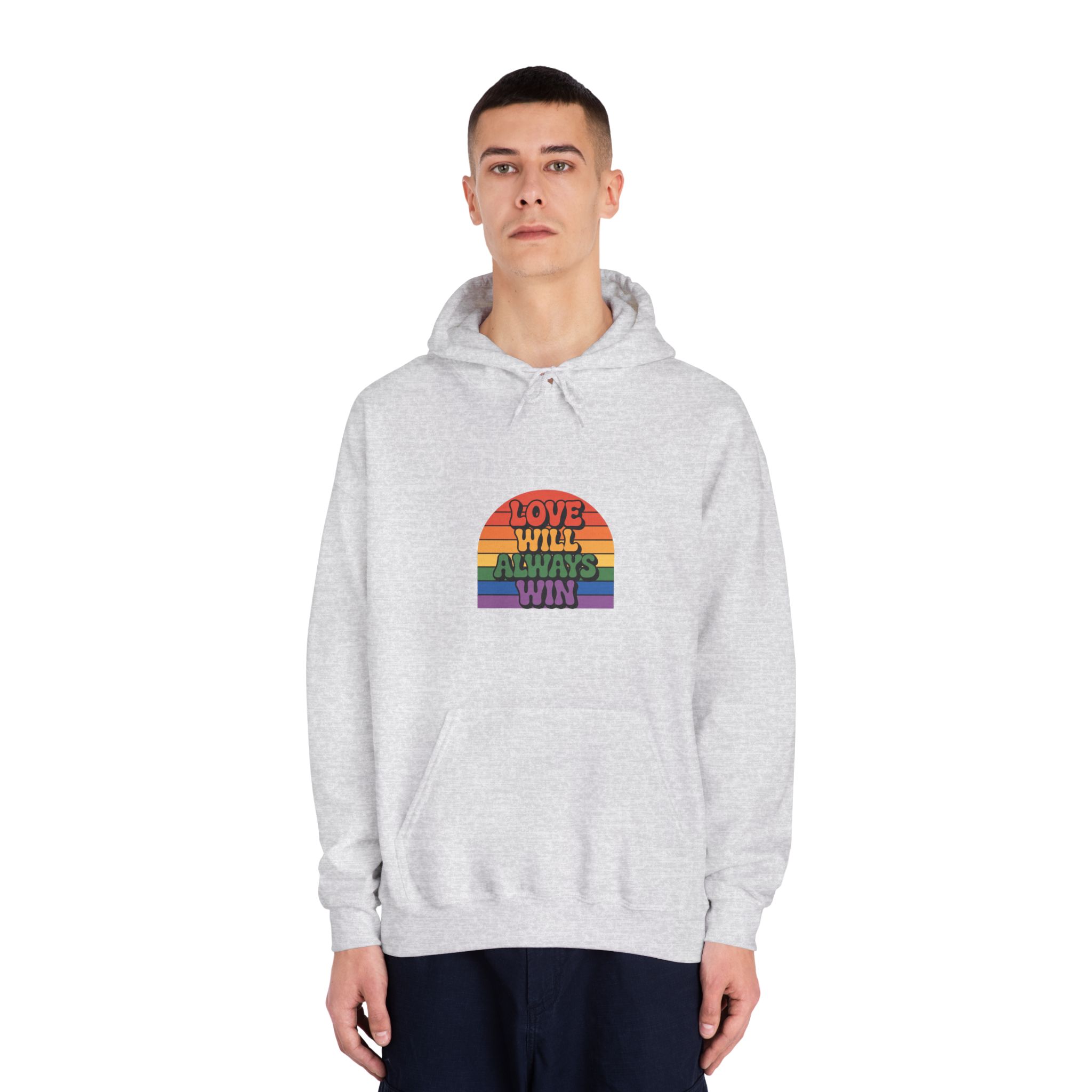 Love Will Always Win Pride Celebration Unisex Dryblend Hooded Sweatshirt - Image 7