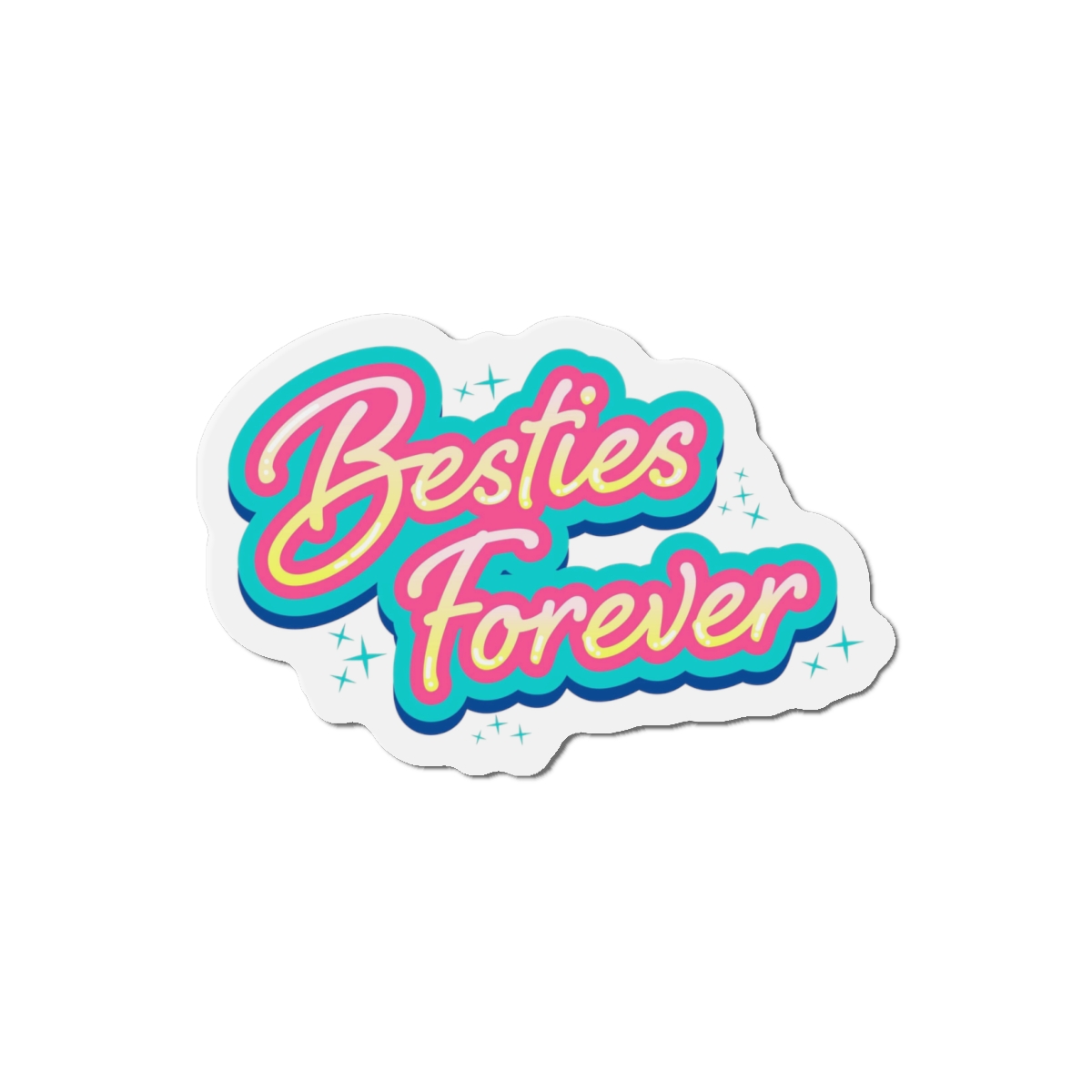 Besties Forever Lettering Logo Die Cut Magnets - Image 7