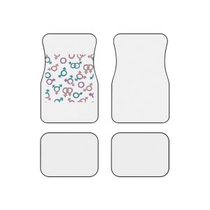Seamless Pattern With Gender Signs Car Mats Set Of 4
