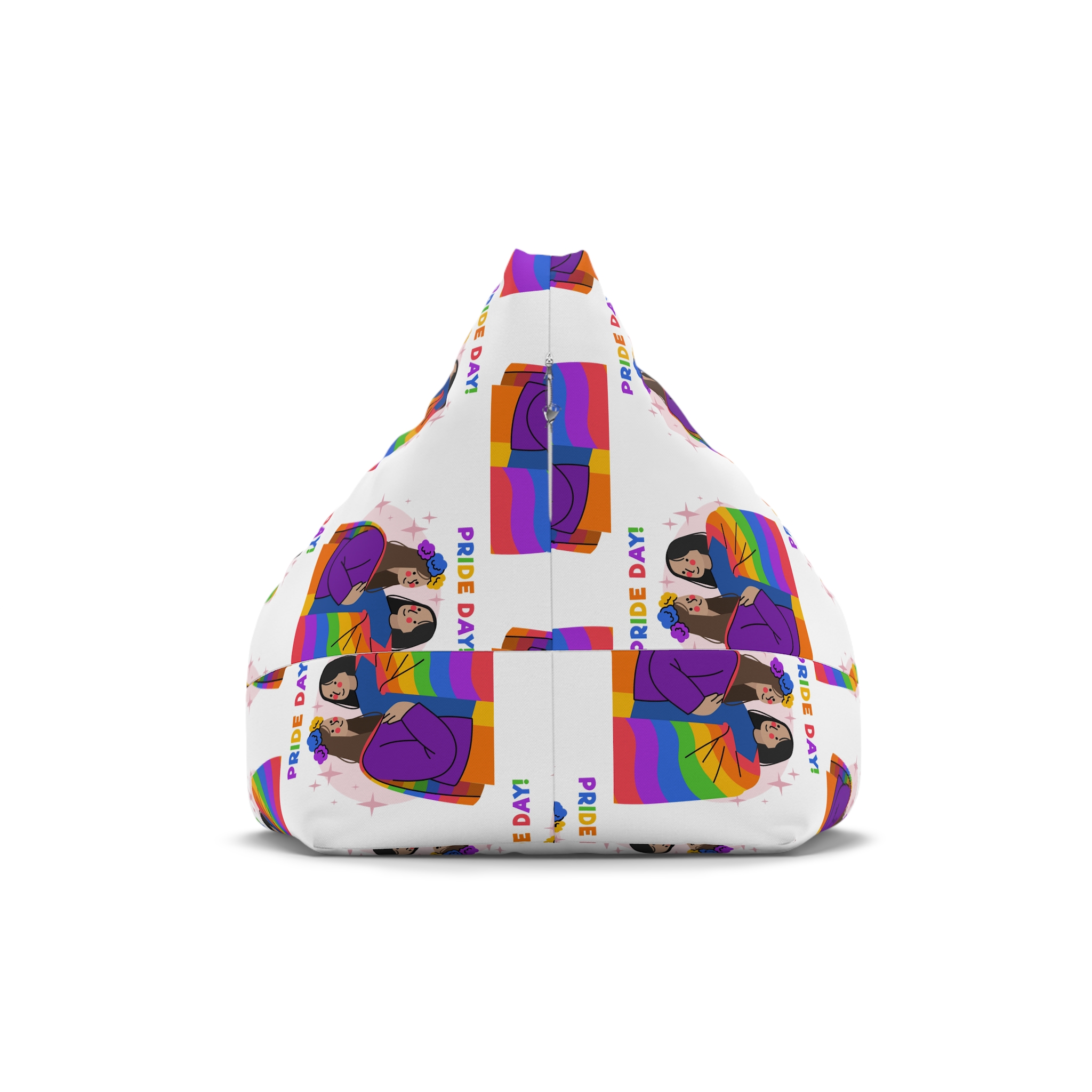 Hand Drawn Pride Day Illustration Bean Bag Chair Cover - Image 2