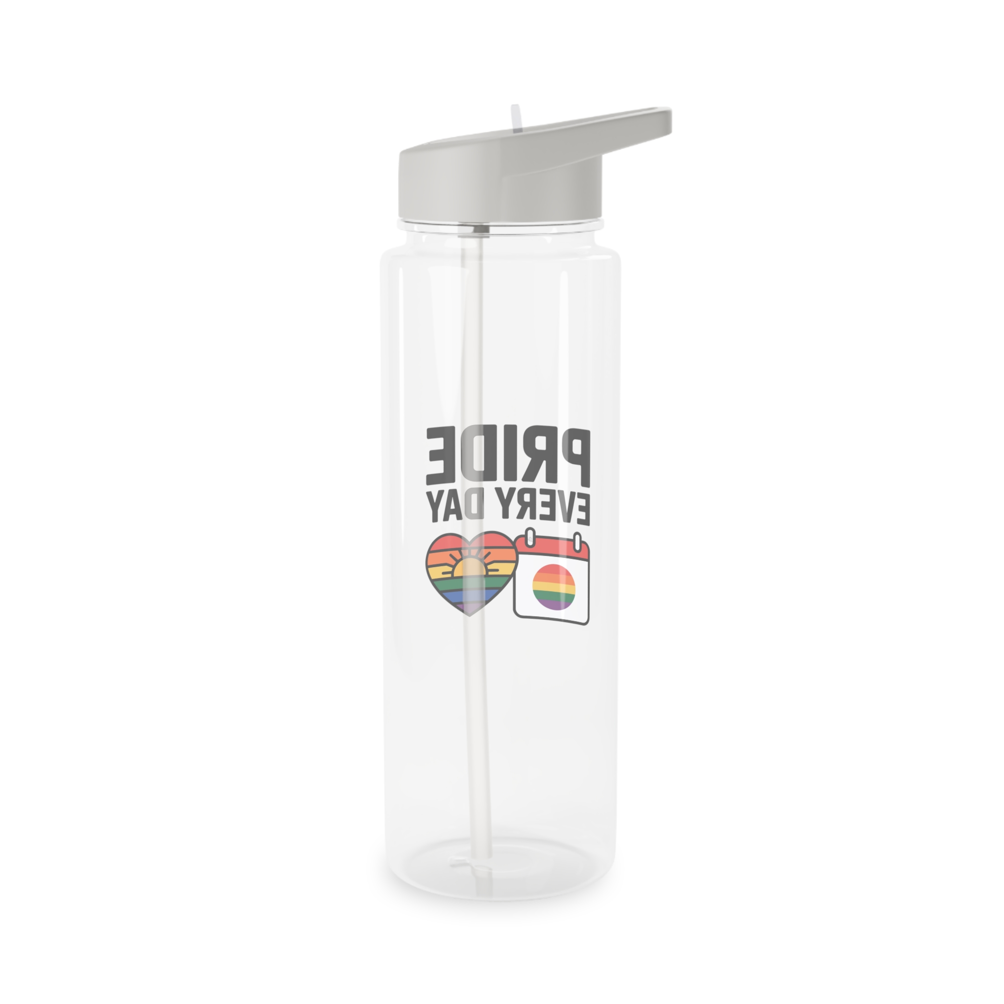 Pride Every Day T Shirt Design Isolated White Background Tritan Water Bottle - Image 6